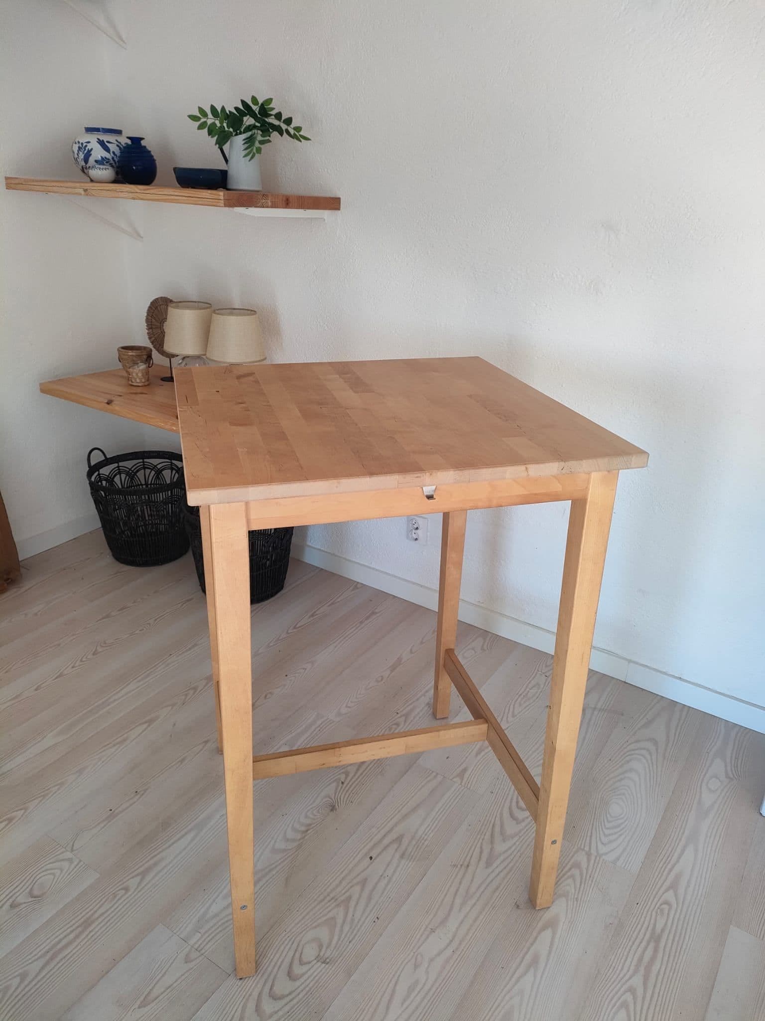 RÖNNINGE bar table, birch, 75x75 cm
