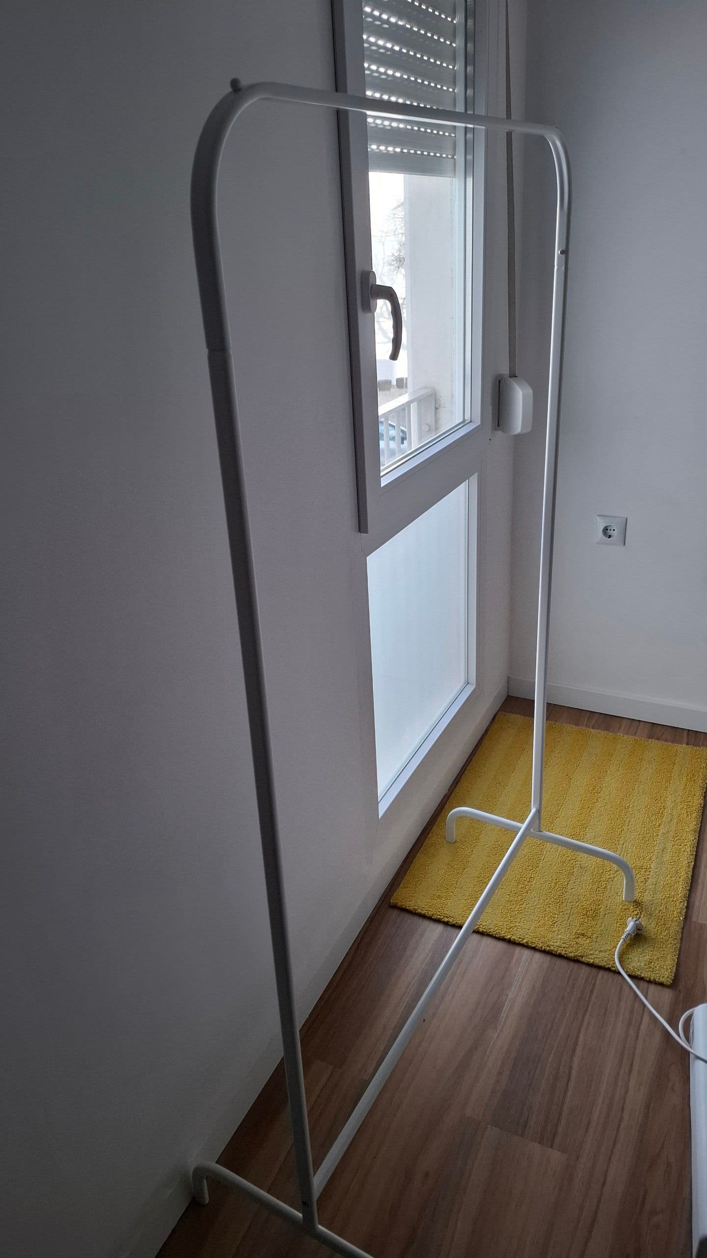 MULIG Clothes rack, white, 99x46 cm