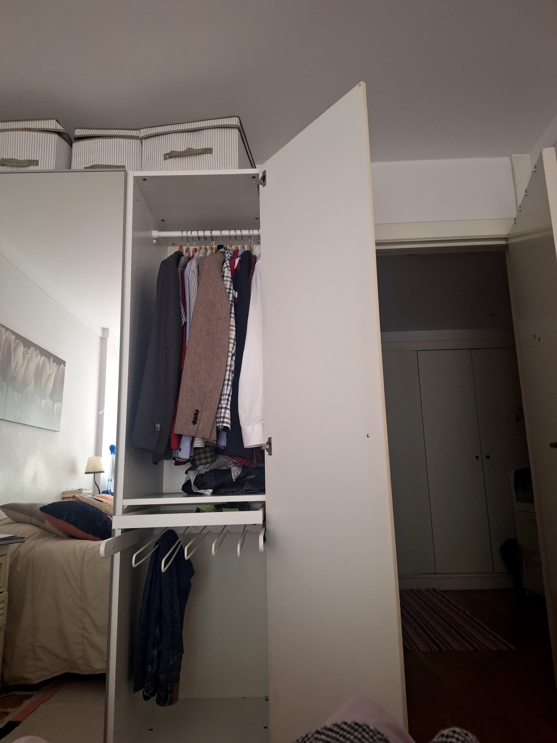 PAX wardrobe frame, white, 50x35x201 cm