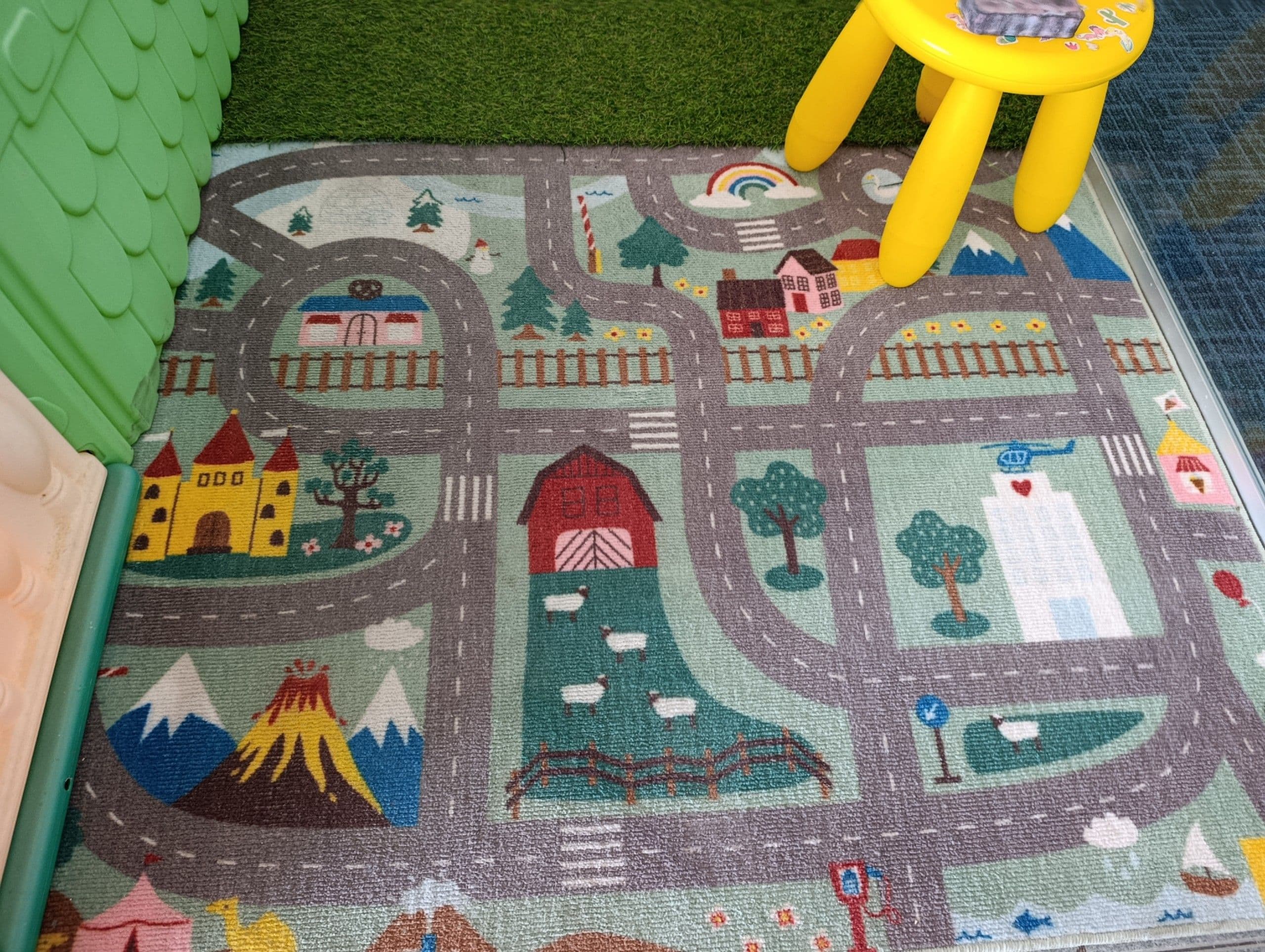 VALLABY rug, green, 100x133 cm