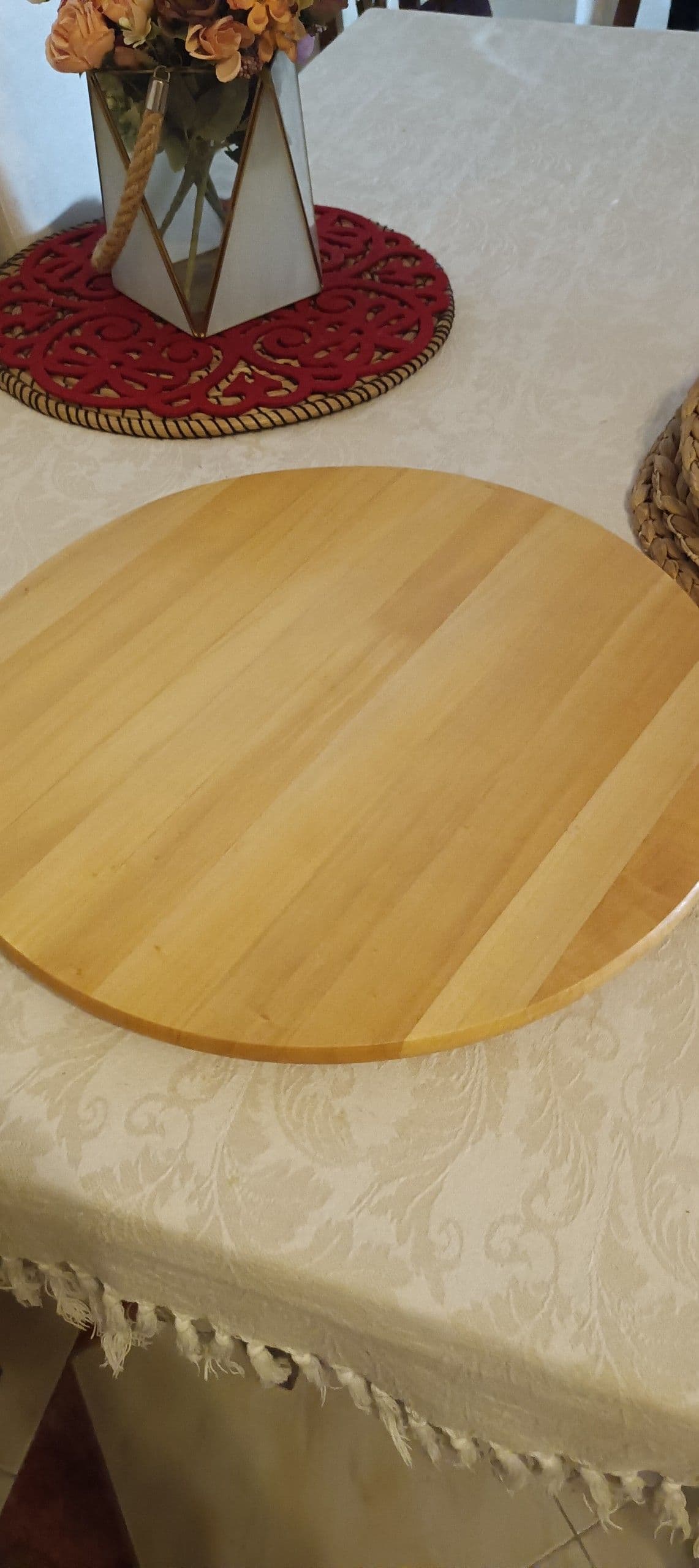 SNUDDA lazy Susan, solid wood, 39 cm