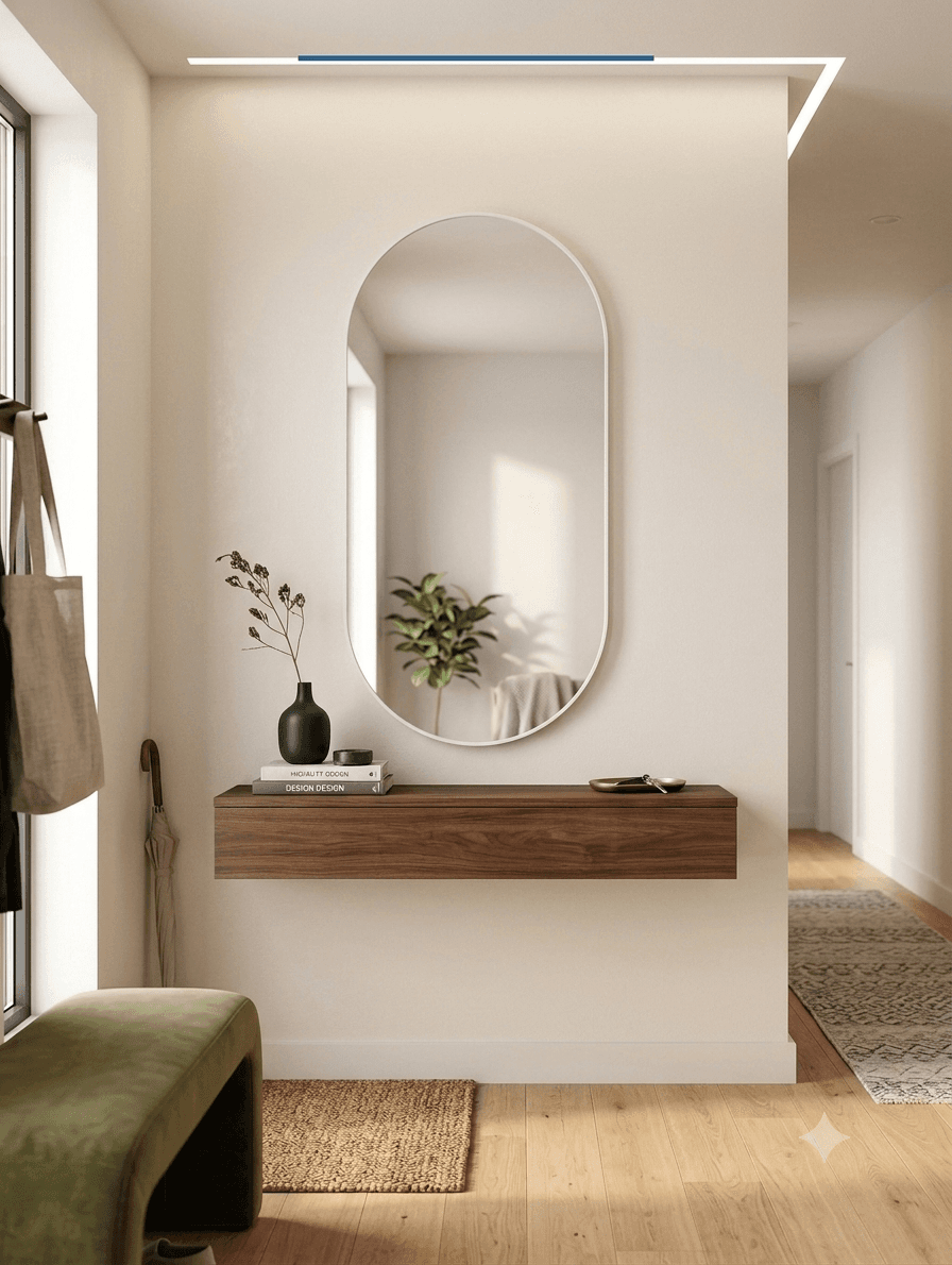 LINDBYN mirror, black, 60x120 cm
