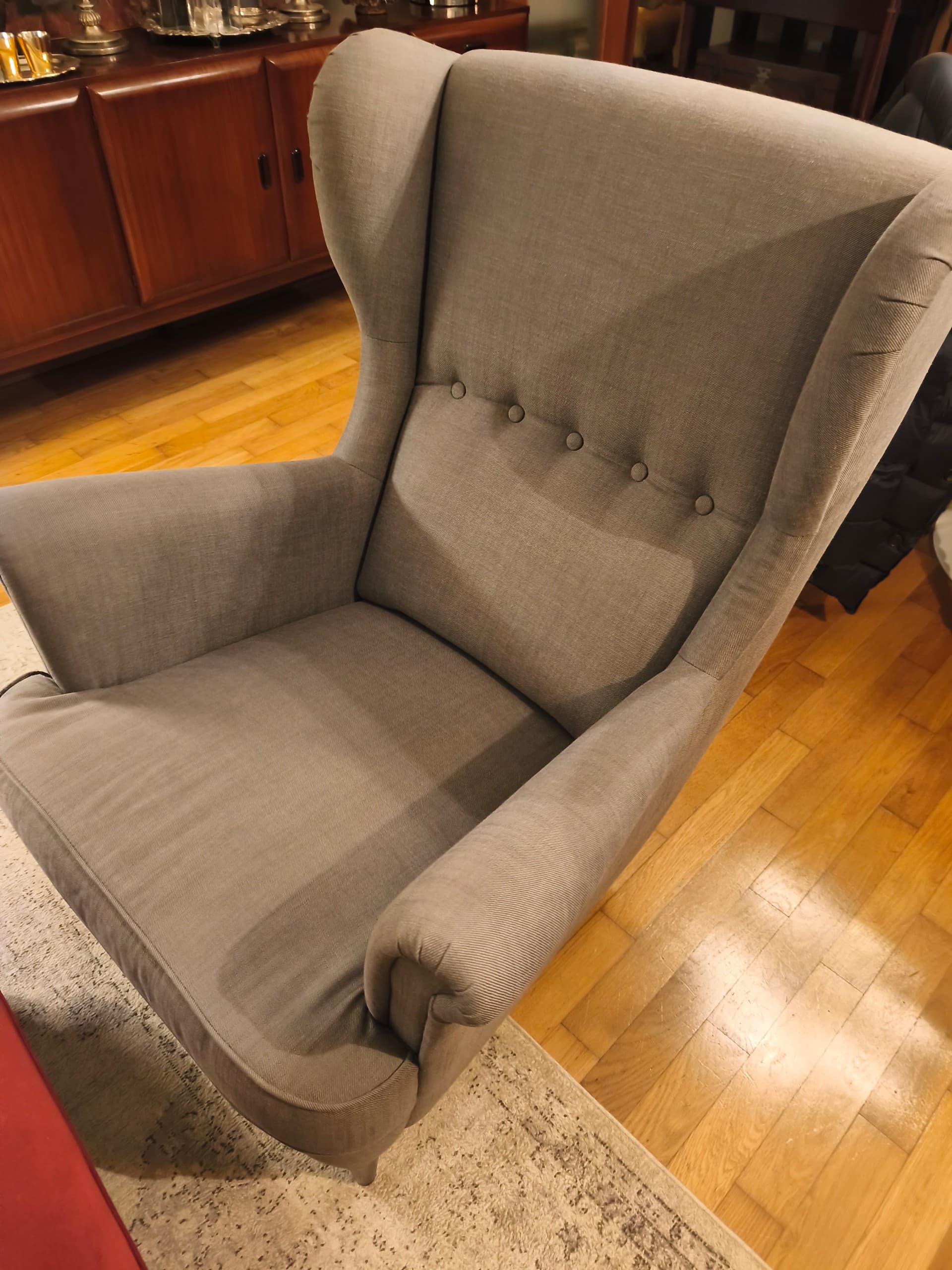 STRANDMON Poltrona, Nordvalla cinz esc