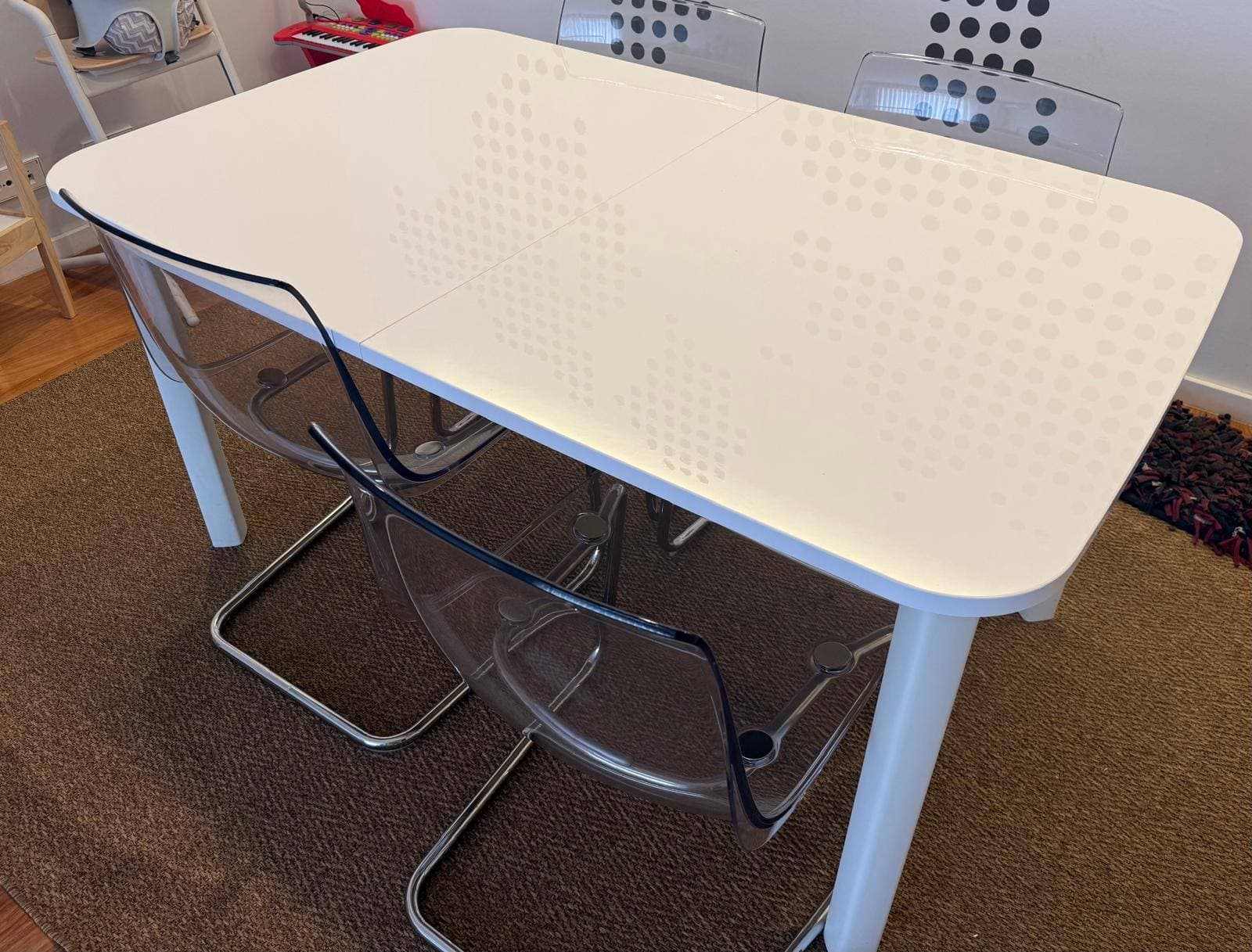 STRANDTORP extendable table, white, 150/205/260x95 cm