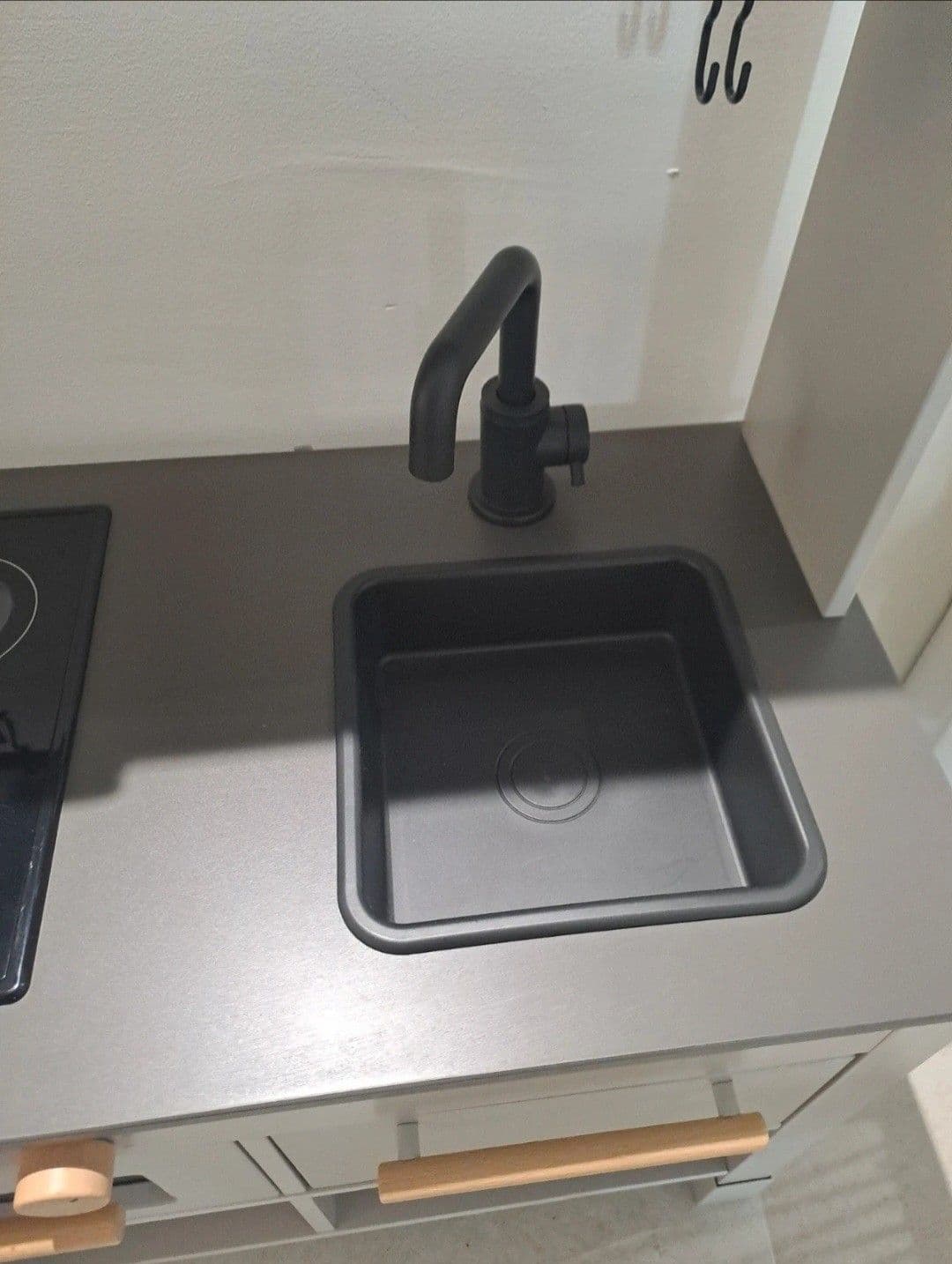 SILLTRUT kitchen for children, grey, 68x40x100 cm