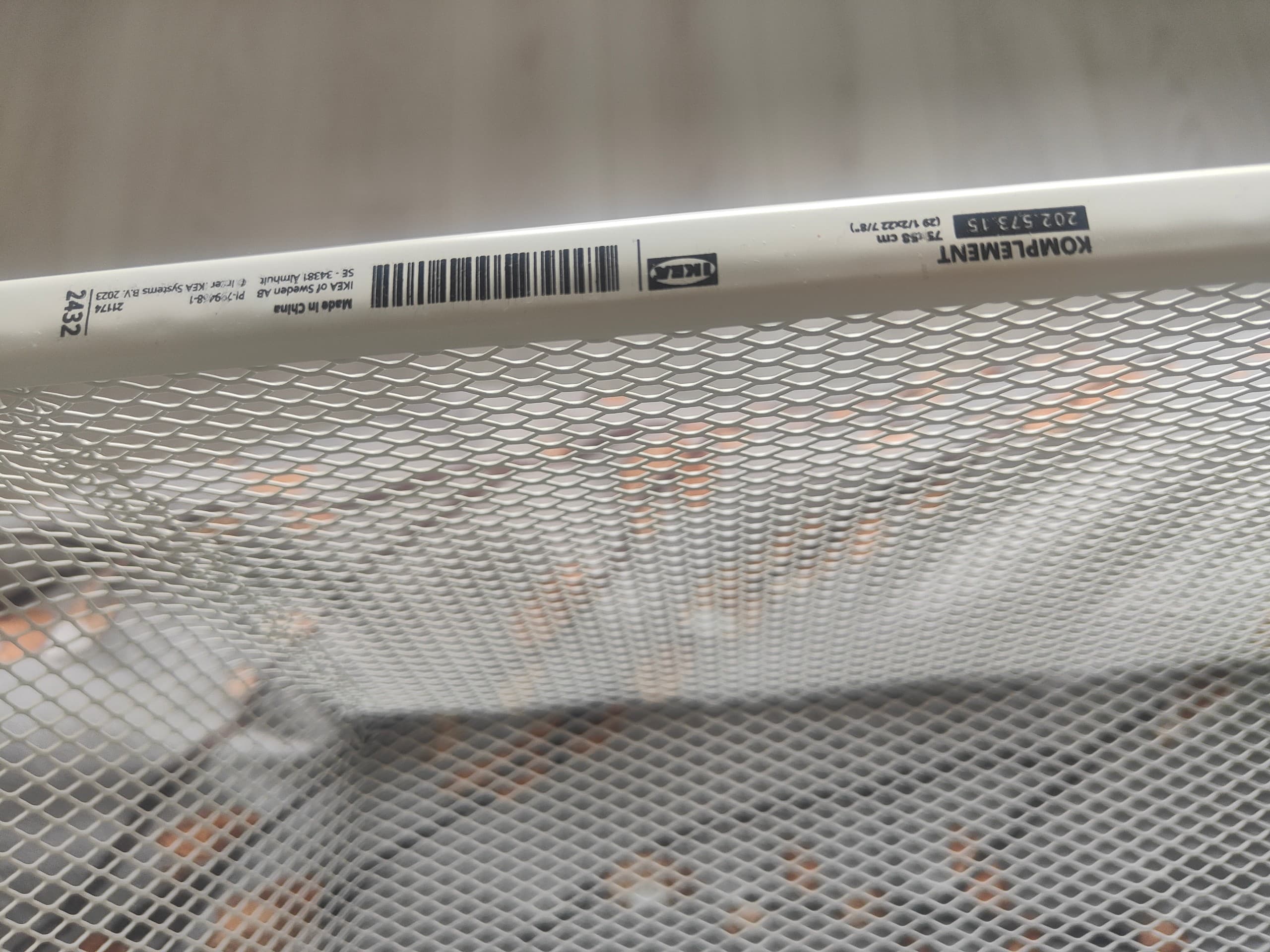 KOMPLEMENT mesh basket, white, 50x58 cm