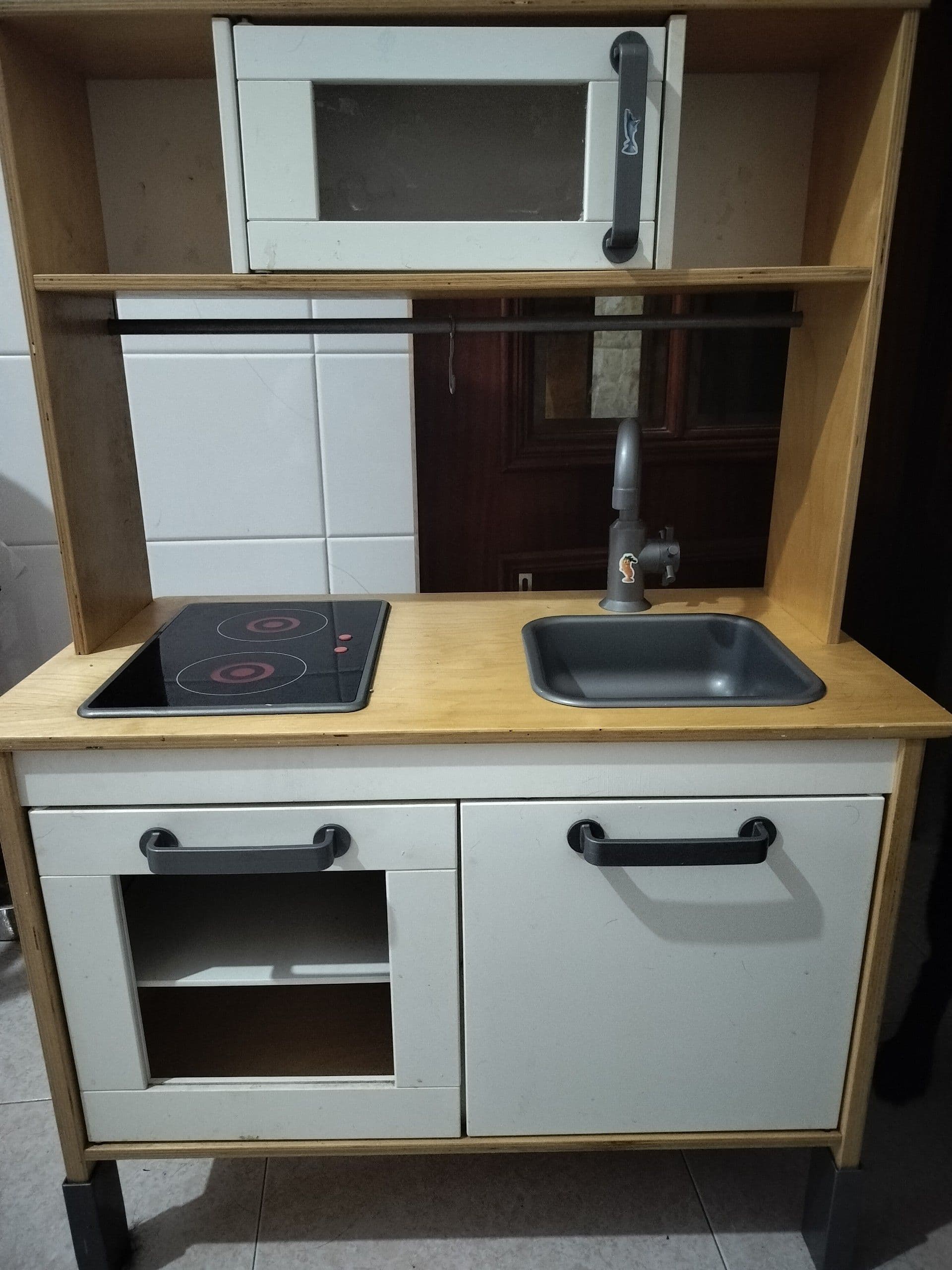 DUKTIG play kitchen, birch, 72x40x109 cm