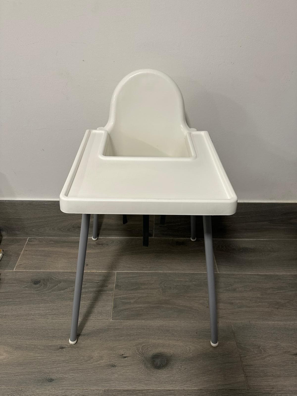 ANTILOP highchair with tray, white/white