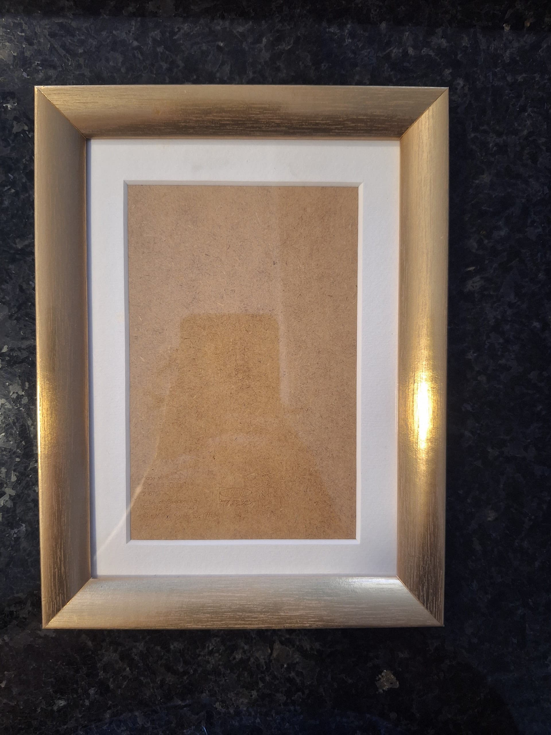 SILVERHÖJDEN Frame, gold-colour, 13x18 cm
