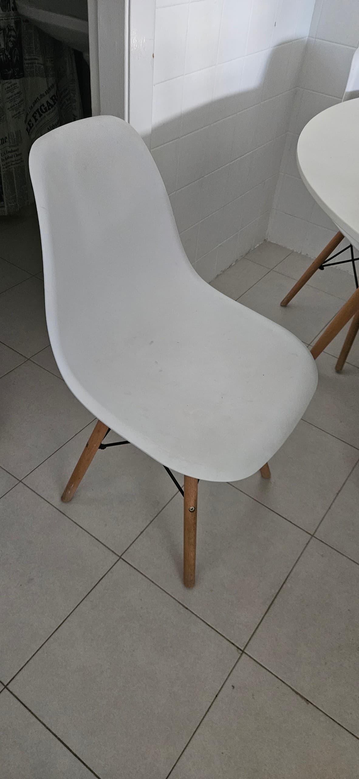 VIHALS table, white/white, 107 cm