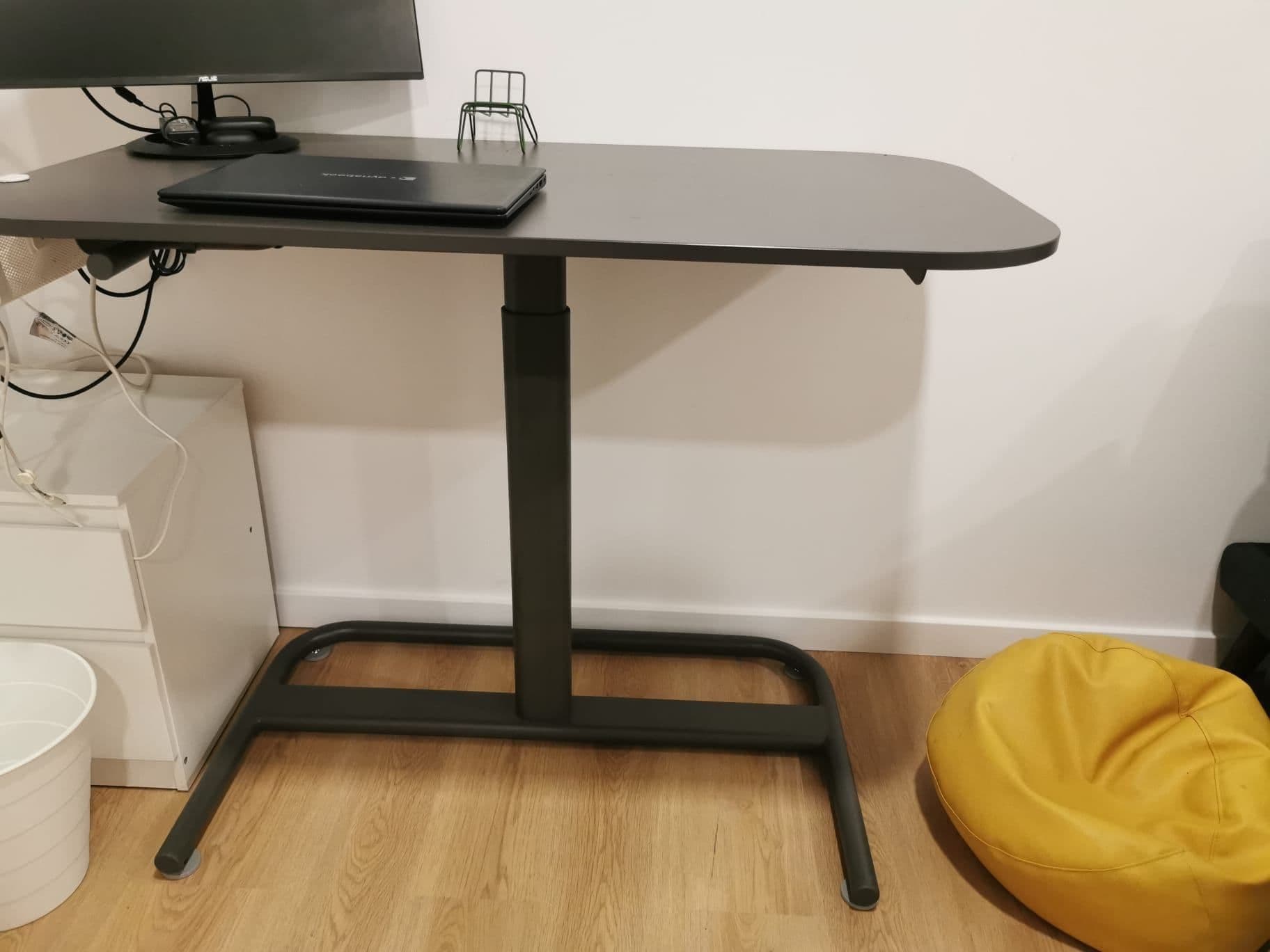 SEGRARE desk sit/stand, dark grey, 110x60 cm
