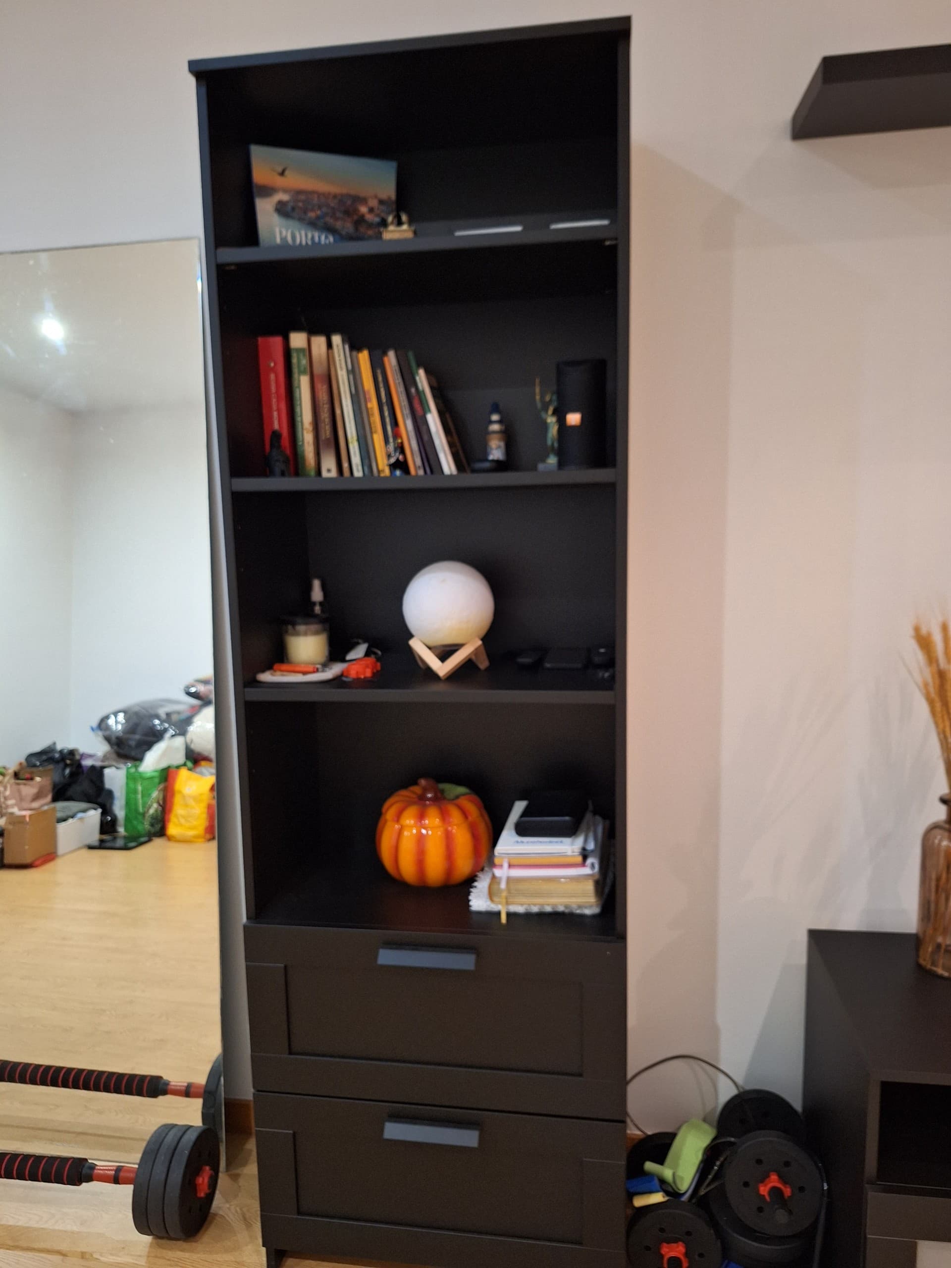 BRIMNES Estante, preto, 60x190 cm