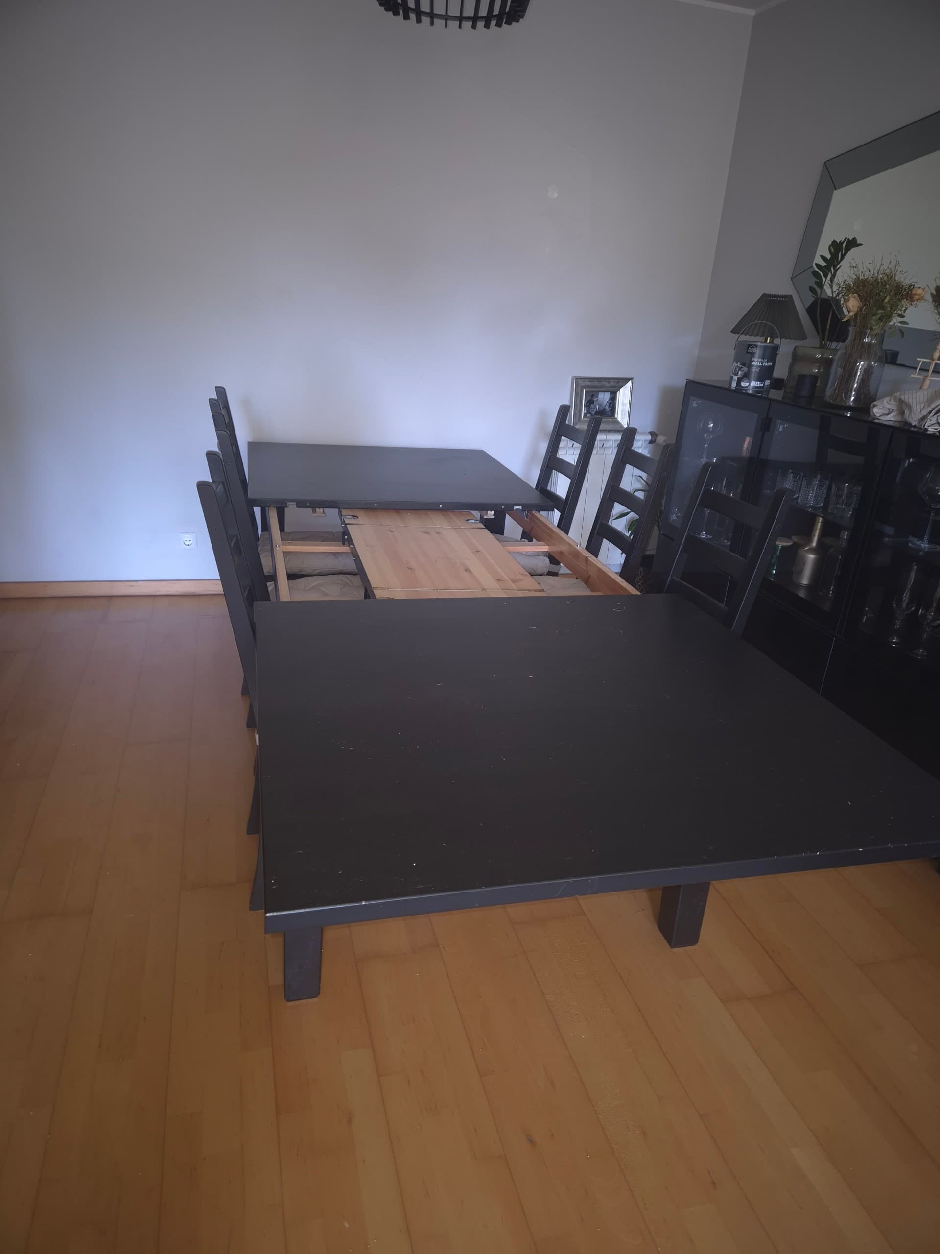 Mesas extensíveis extendable table, brown-black