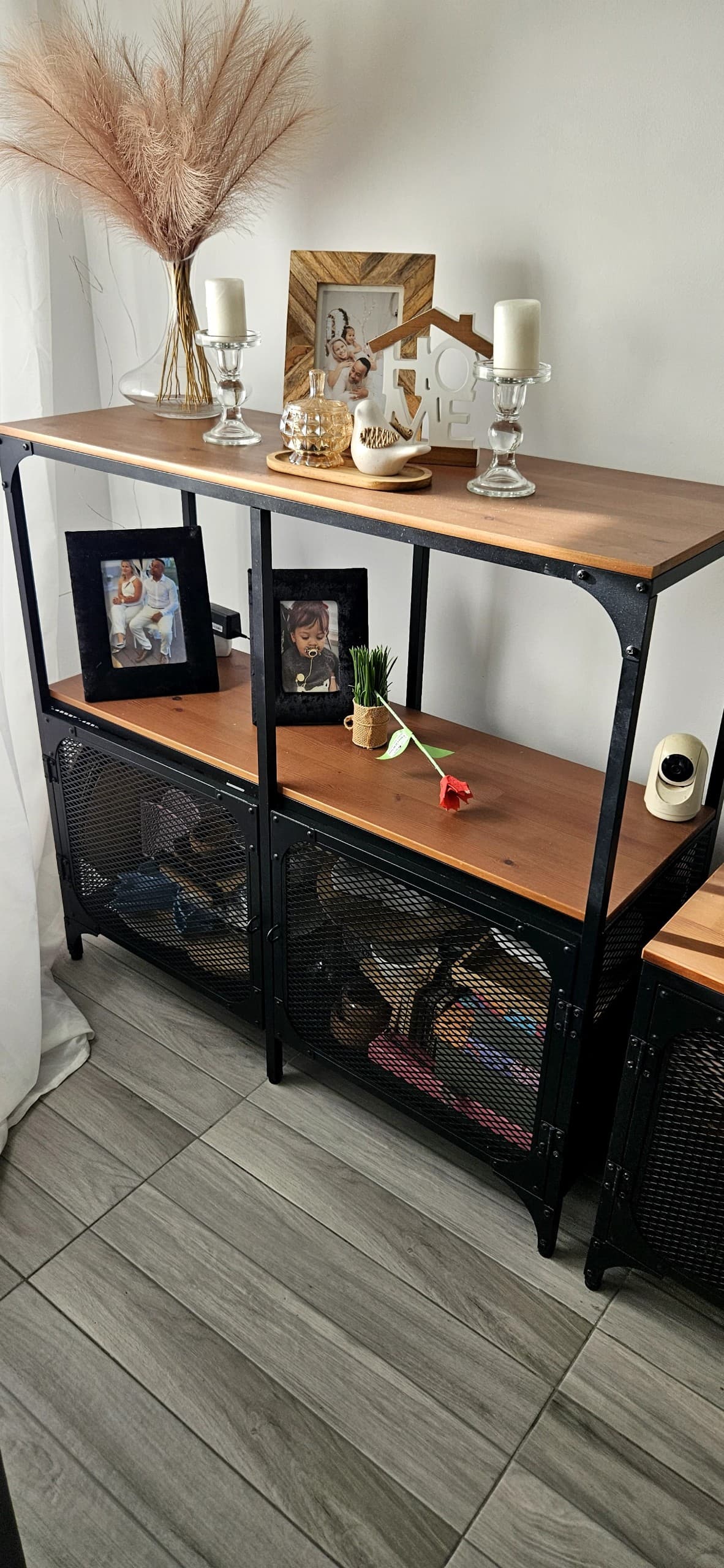 FJÄLLBO Shelving unit, black, 100x95 cm