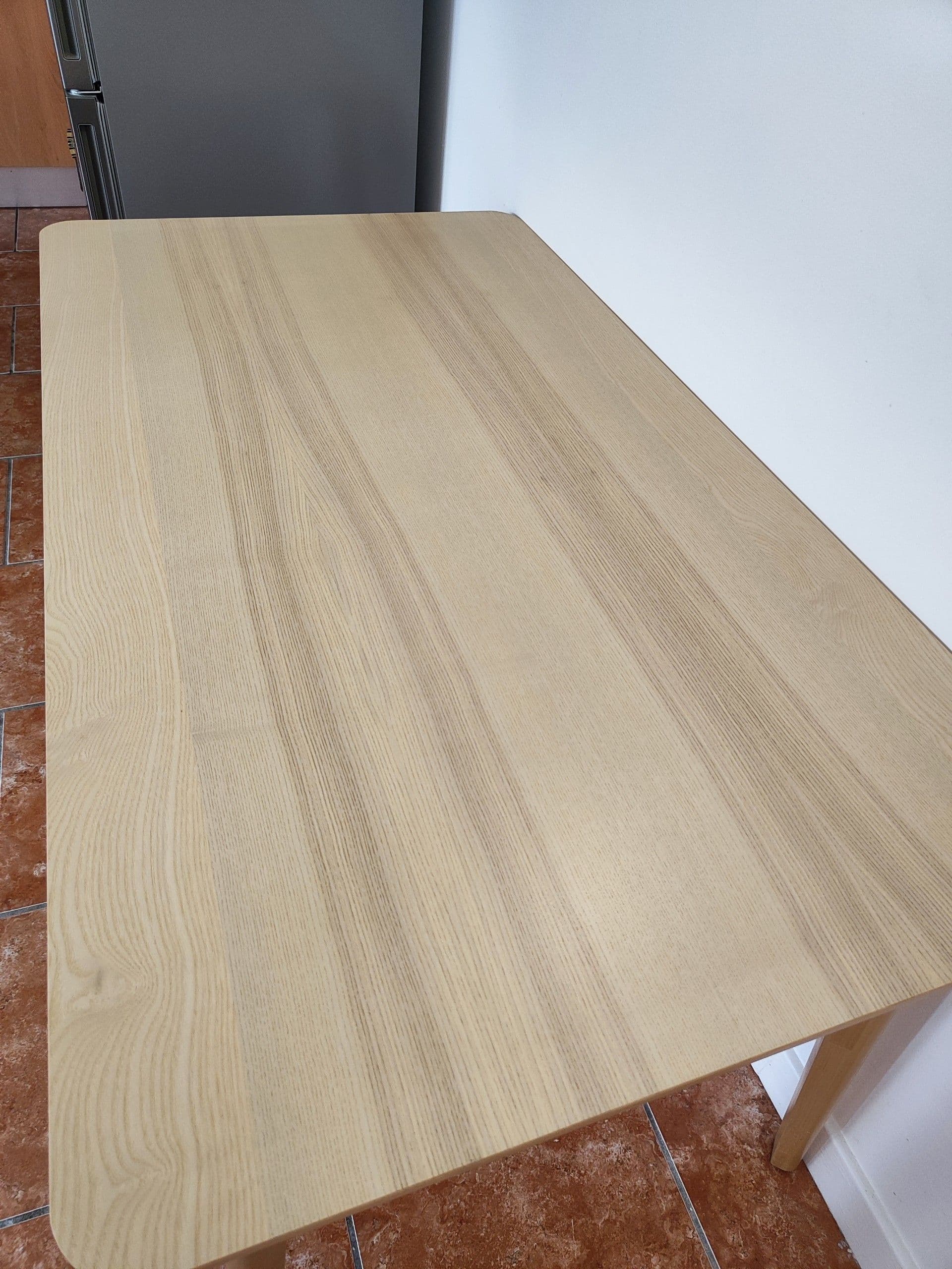 LISABO / LISABO table and 4 chairs, ash veneer/ash, 140x78 cm