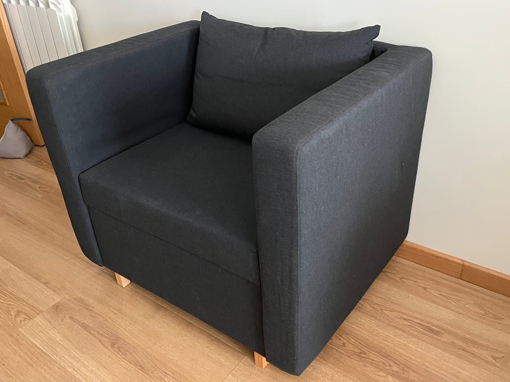 GALLNÅS poltrona, multifuncional/Vissle cinz esc