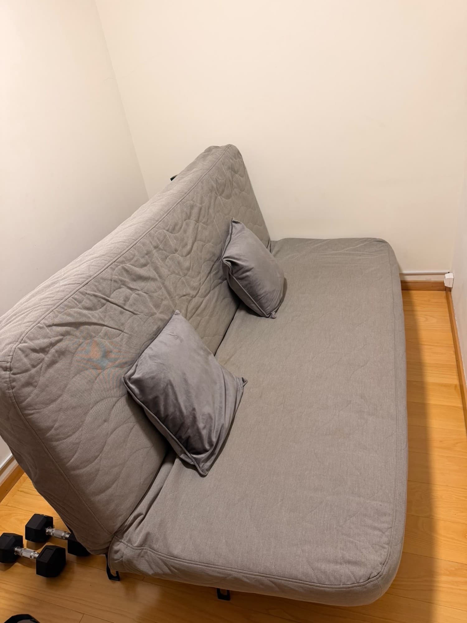 NYHAMN cover for 3-seat sofa-bed, Hyllie beige