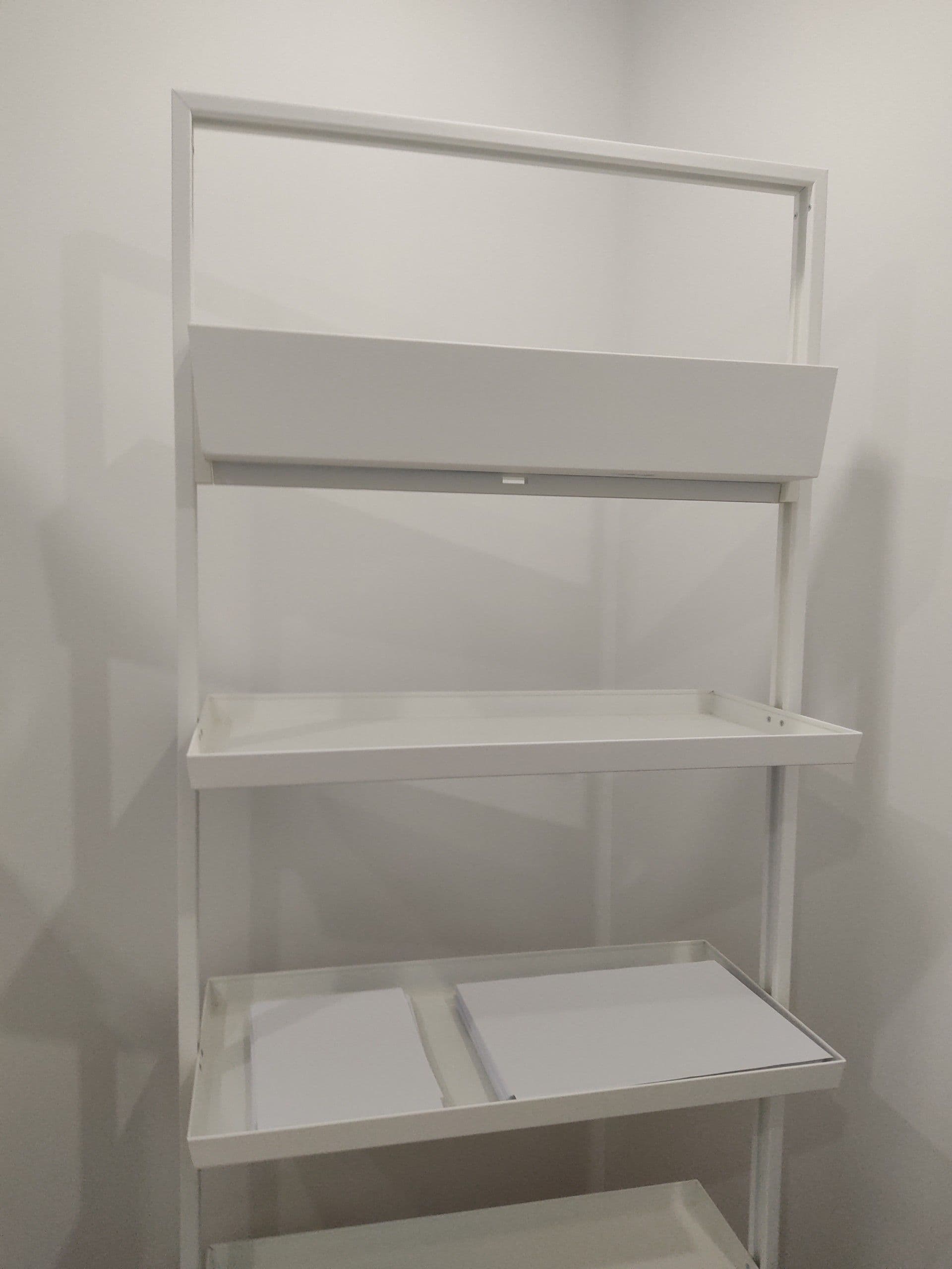MITTZON estrutura c/rdzs/prat p/mold/cx cb, branco, 85x205 cm