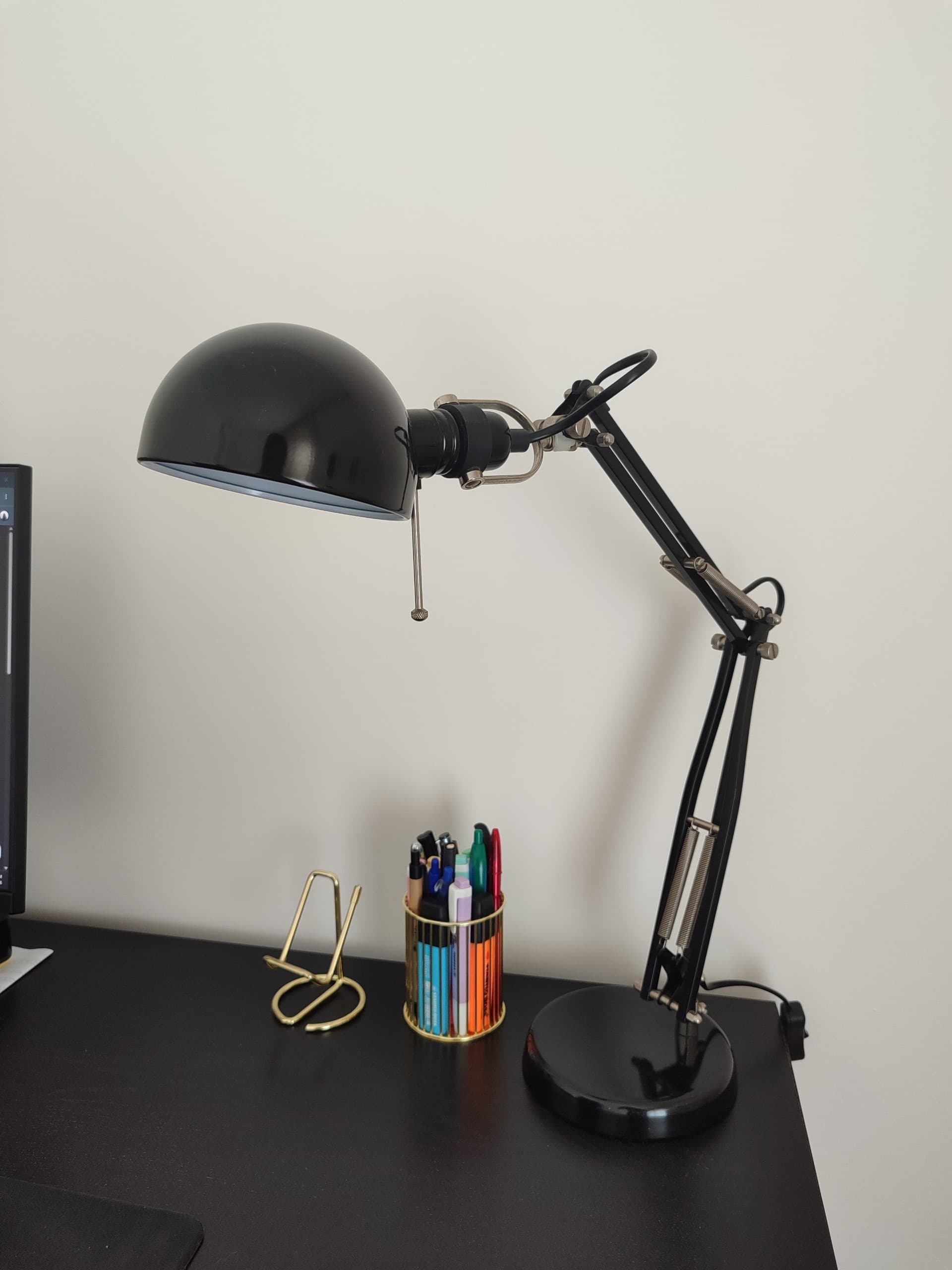 FORSÅ CANDEEIRO Work lamp, black, Max.: 40 W