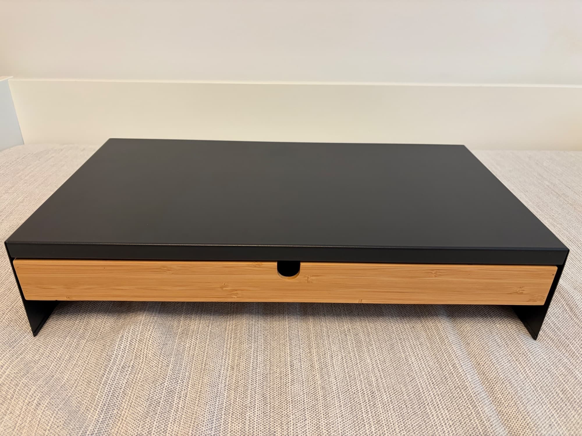 ELLOVEN monitor stand with drawer, anthracite