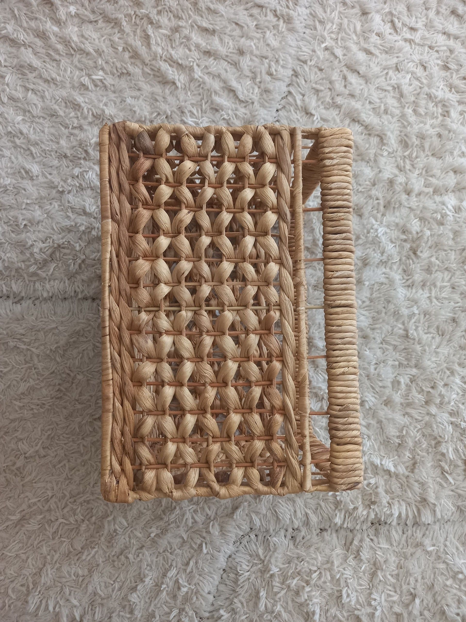 TÄTING basket, water hyacinth/natural, 35x25x25 cm