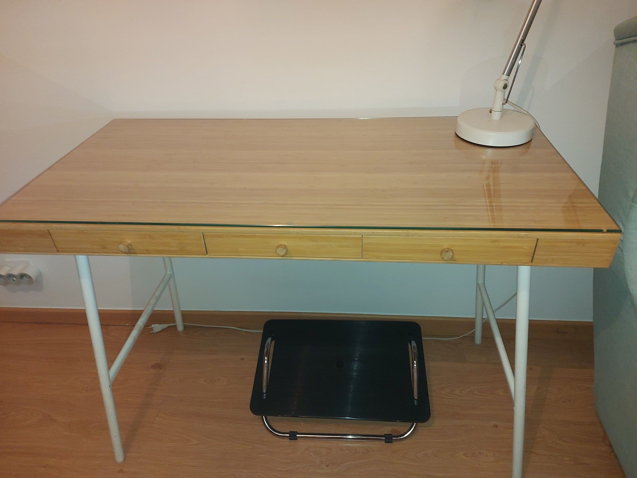 LILLÅSEN Desk, bamboo, 102x49 cm
