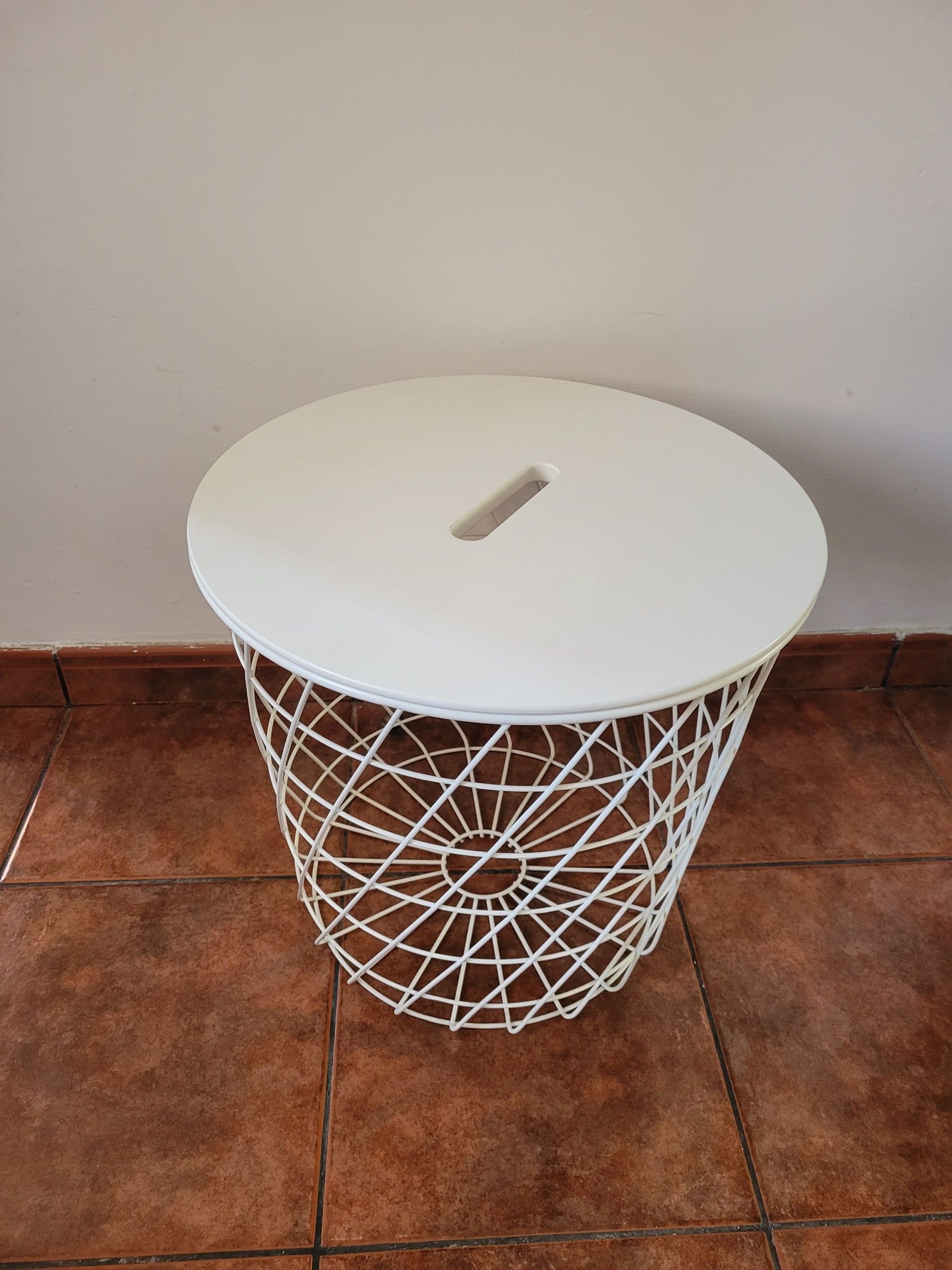KVISTBRO Storage table, white, 44 cm