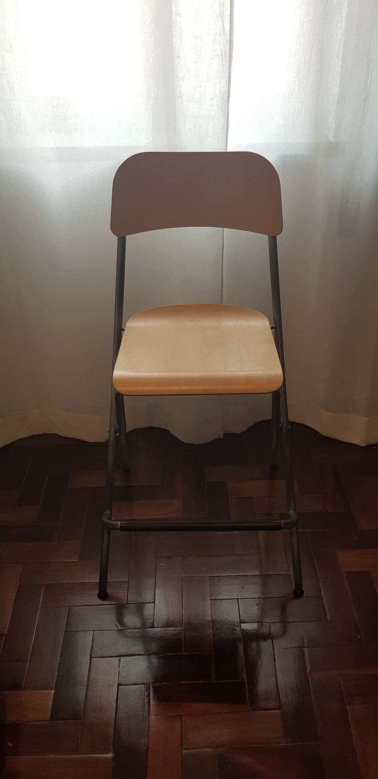 FRANKLIN Bar stool with backrest, foldable, white, white, Tested for: 100 kg