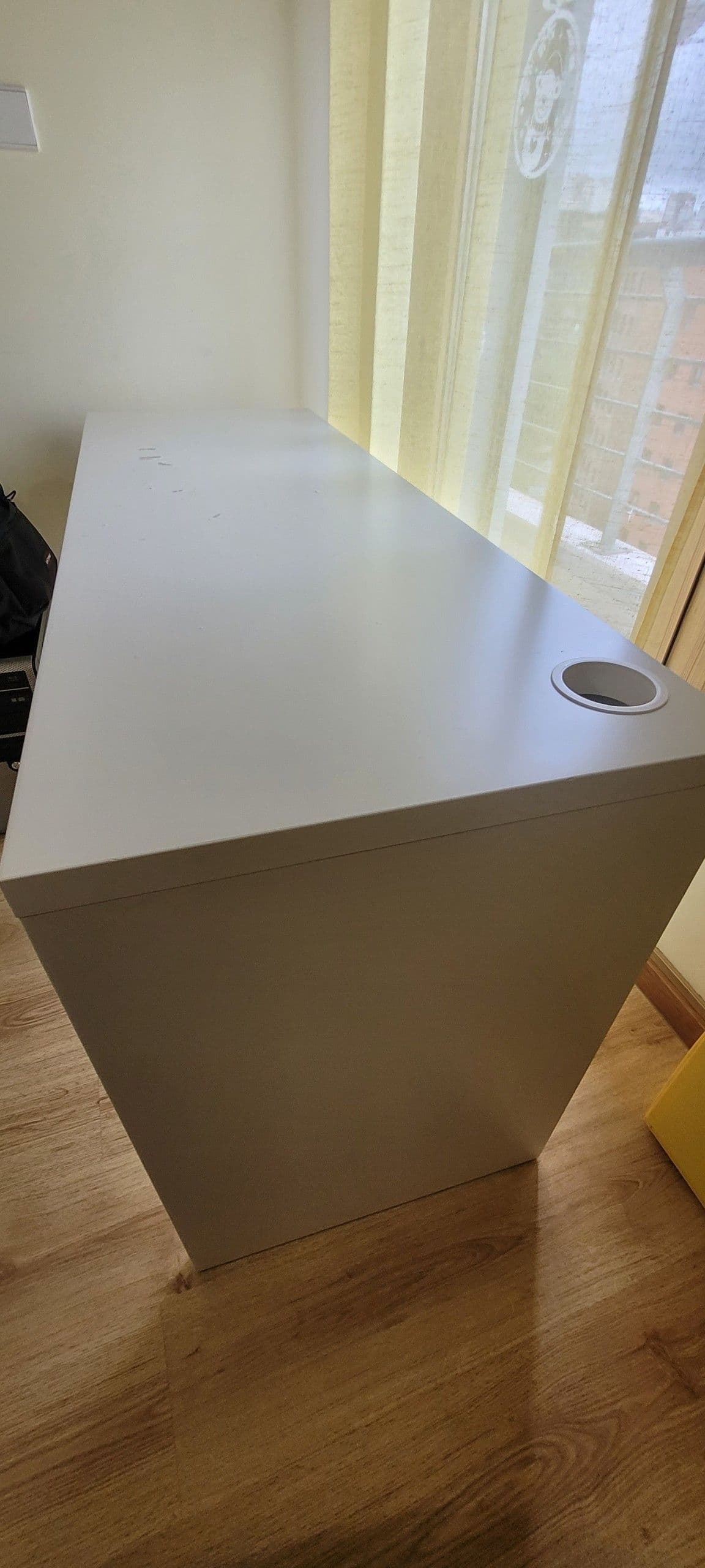 MICKE Desk, white, 142x50 cm