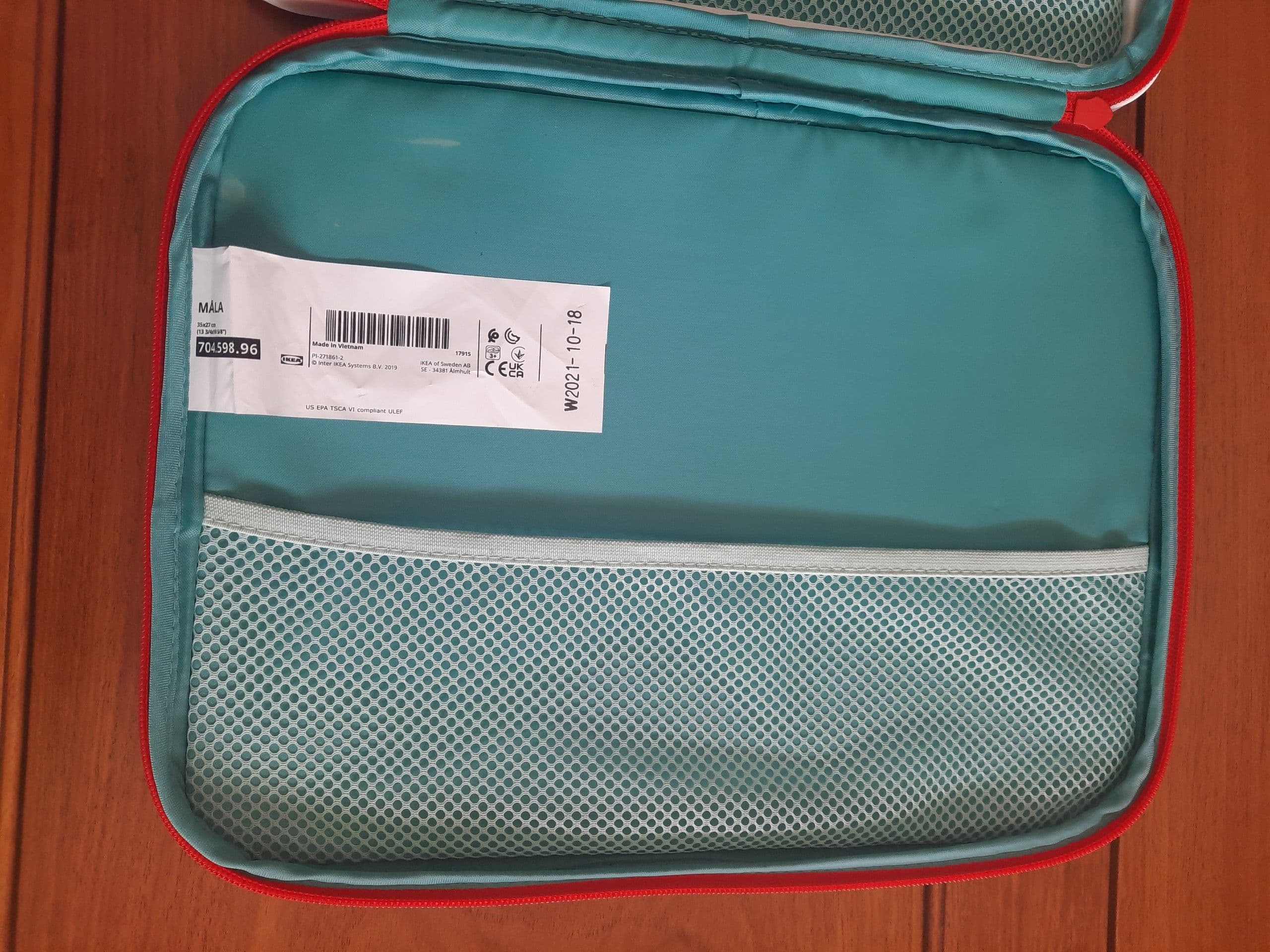 MÅLA portable drawing case, red, 35x27 cm
