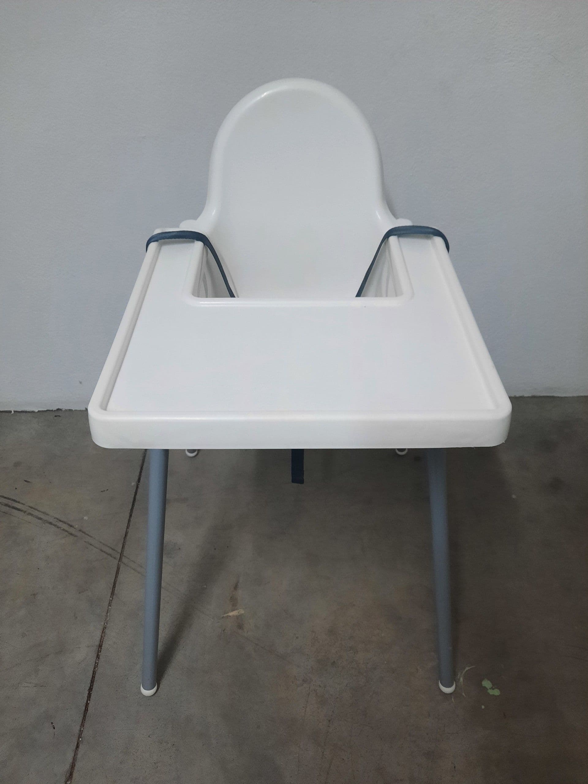 ANTILOP highchair with tray, white/white