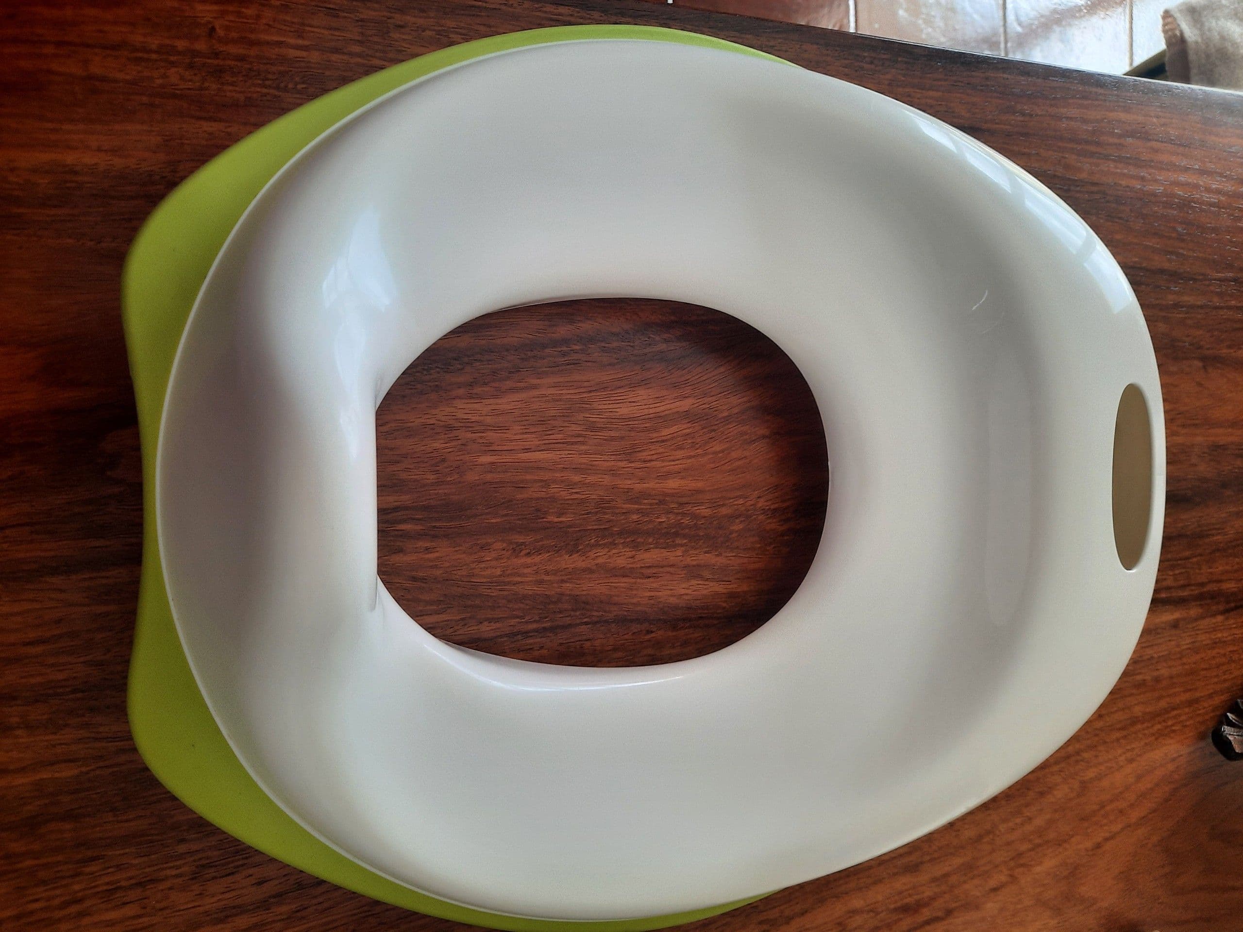 TOSSIG toilet seat, white/turquoise