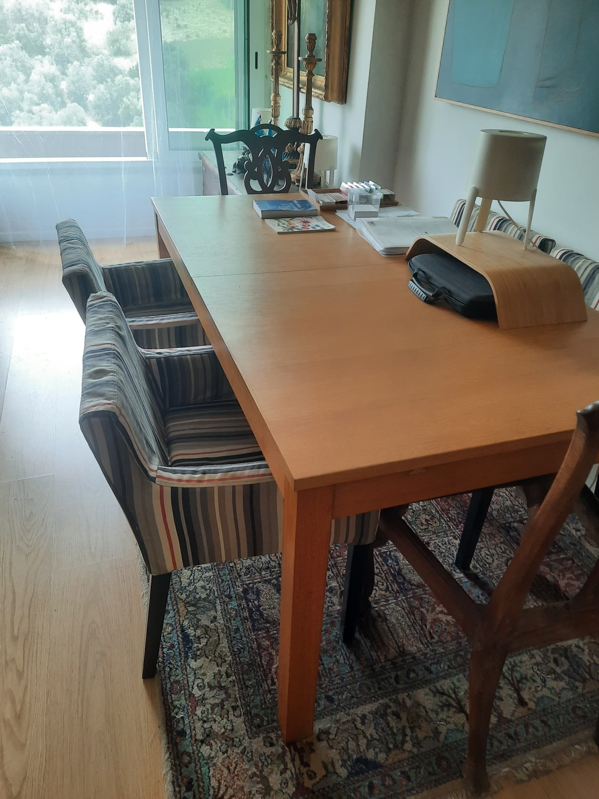 MESA PARA 6 PESSOAS extendable table, oak veneer