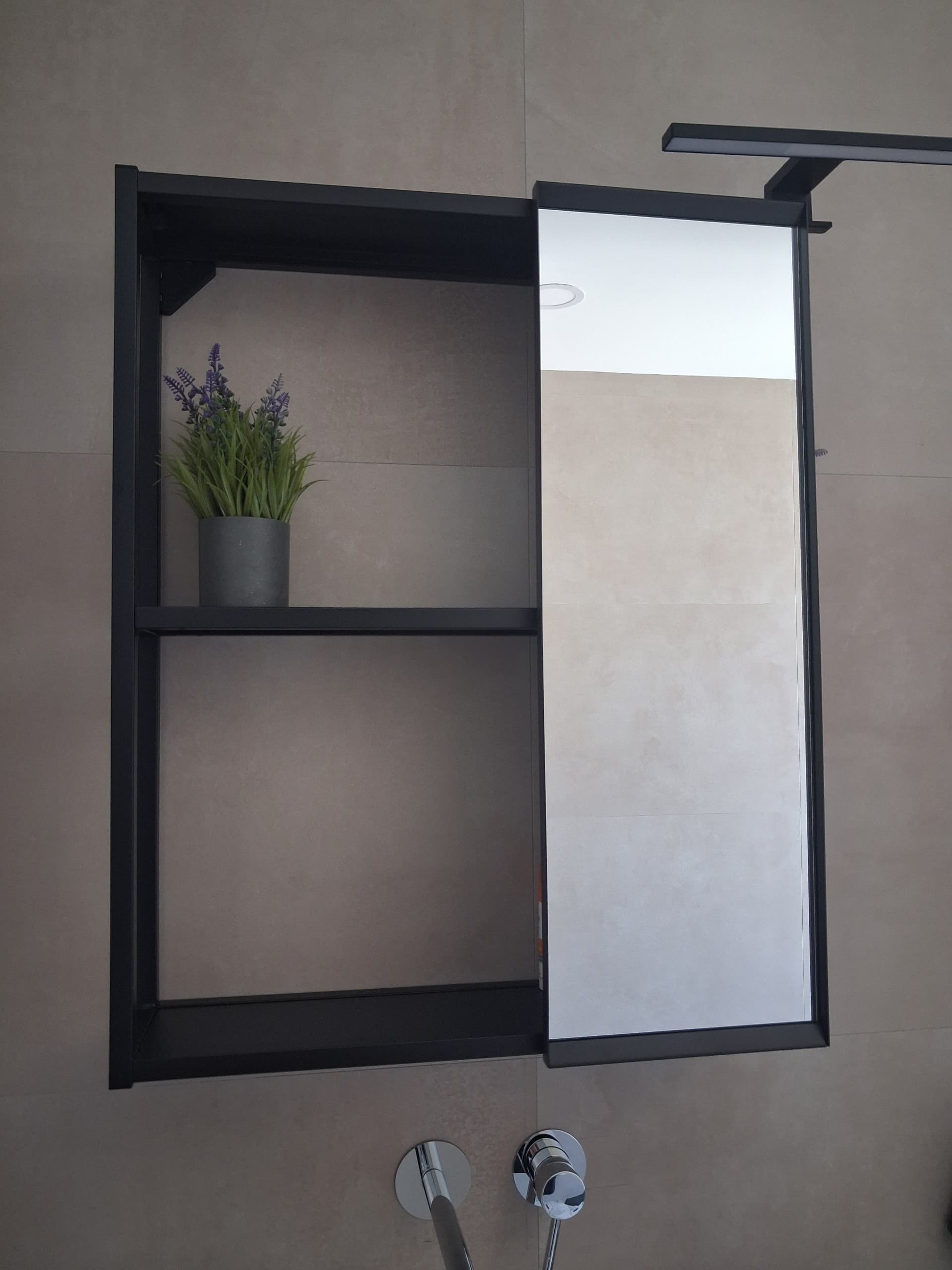 ENHET ARMÁRIO C/ESPE mirror cabinet, anthracite, 60x17x75 cm