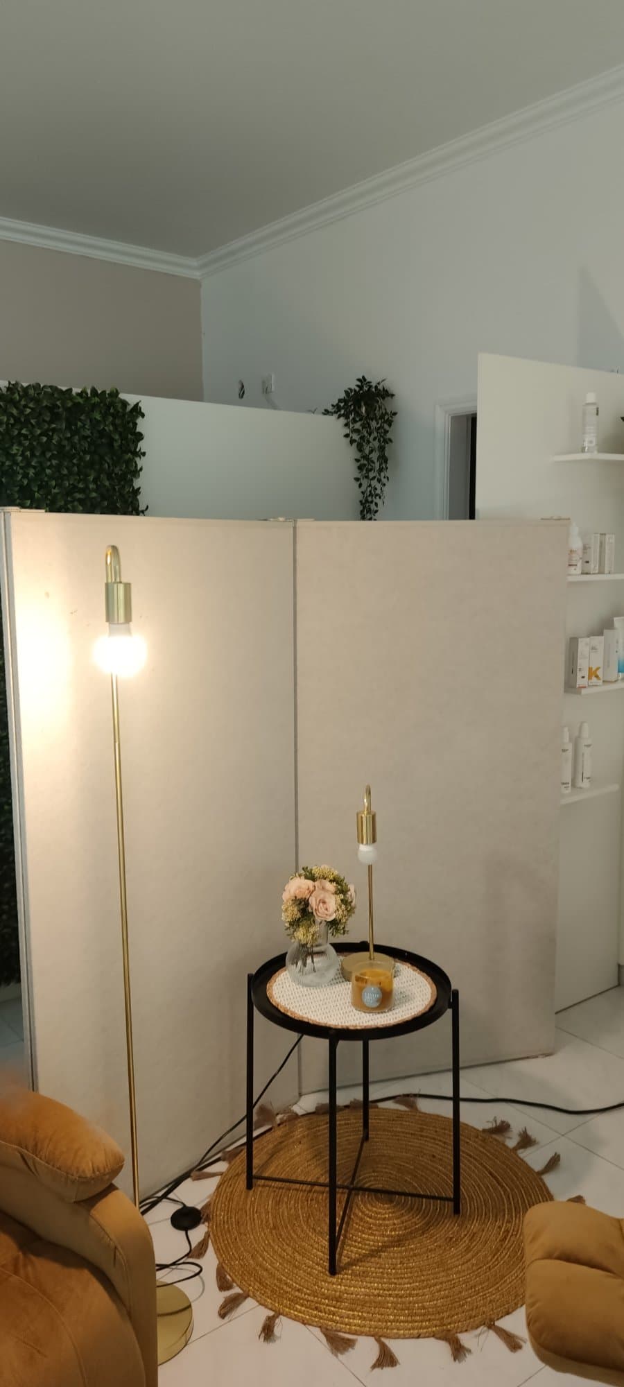 MITTZON frame w cstrs/acoustic screen, Gunnared beige/white, 85x205 cm