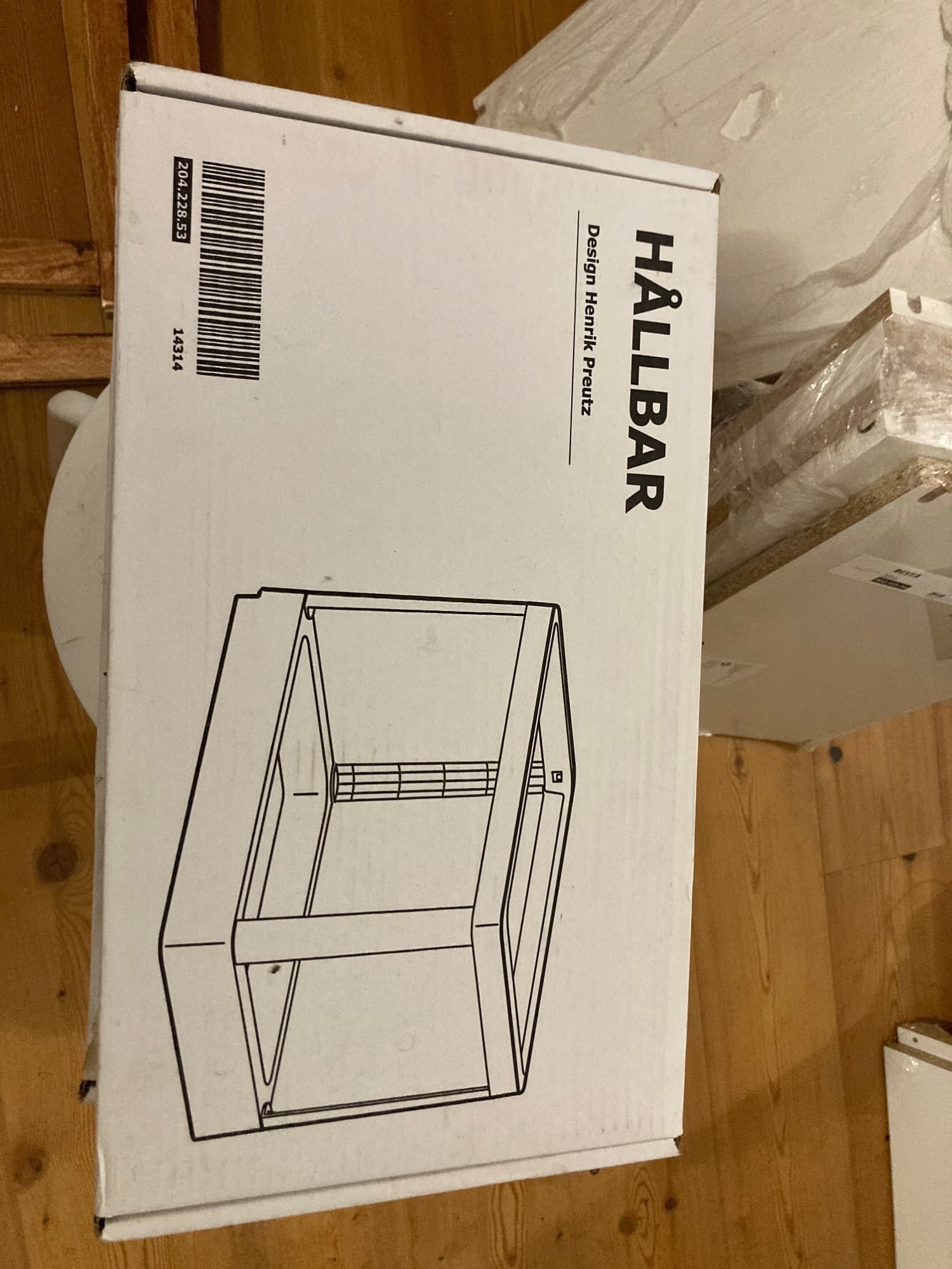 HÅLLBAR Pull-out frame for waste sorting, light grey, Width: 26.5 cm