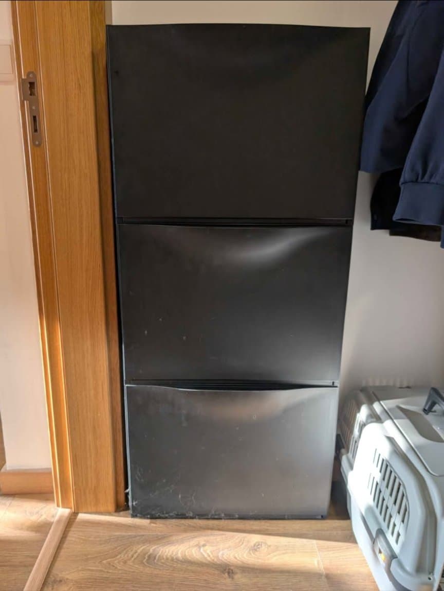 TRONES shoe cabinet/storage, black, 52x18x39 cm