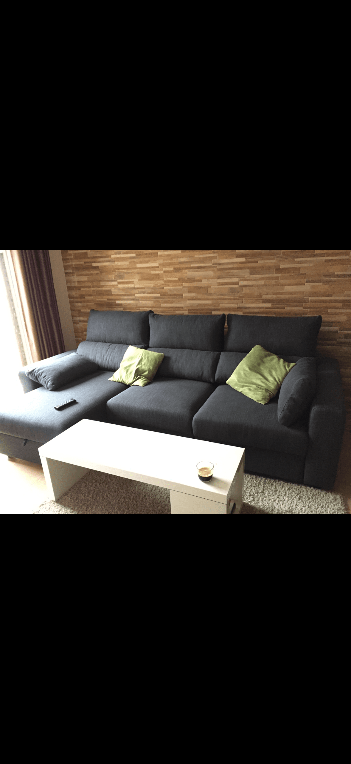 ESKILSTUNA sofá 3 lugares, c/chaise longue/Hillared antracite