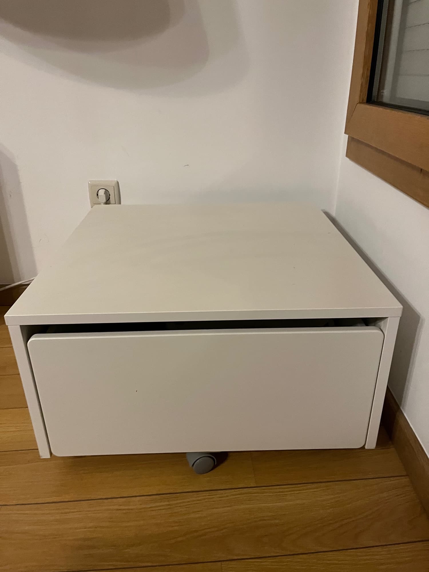 SLÄKT Storage box with castors, 62x62x35 cm