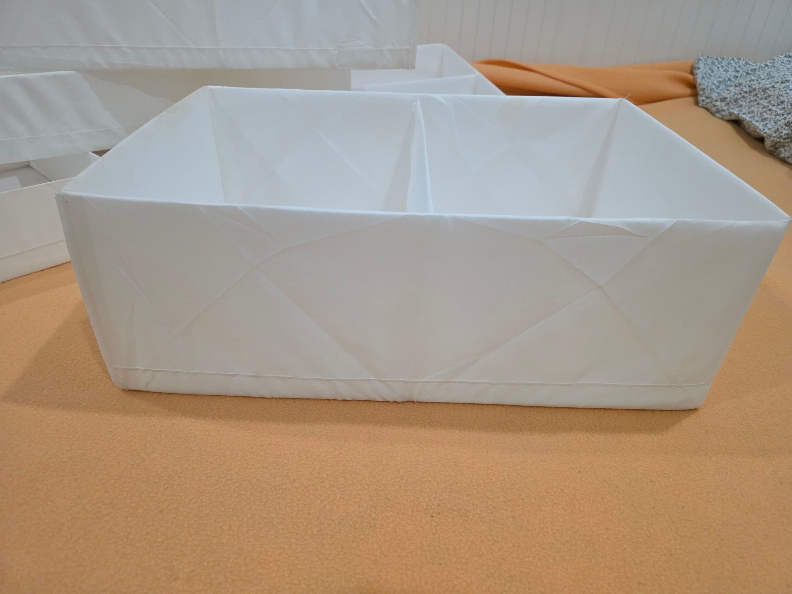 STUK box with compartments, white, 20x34x10 cm