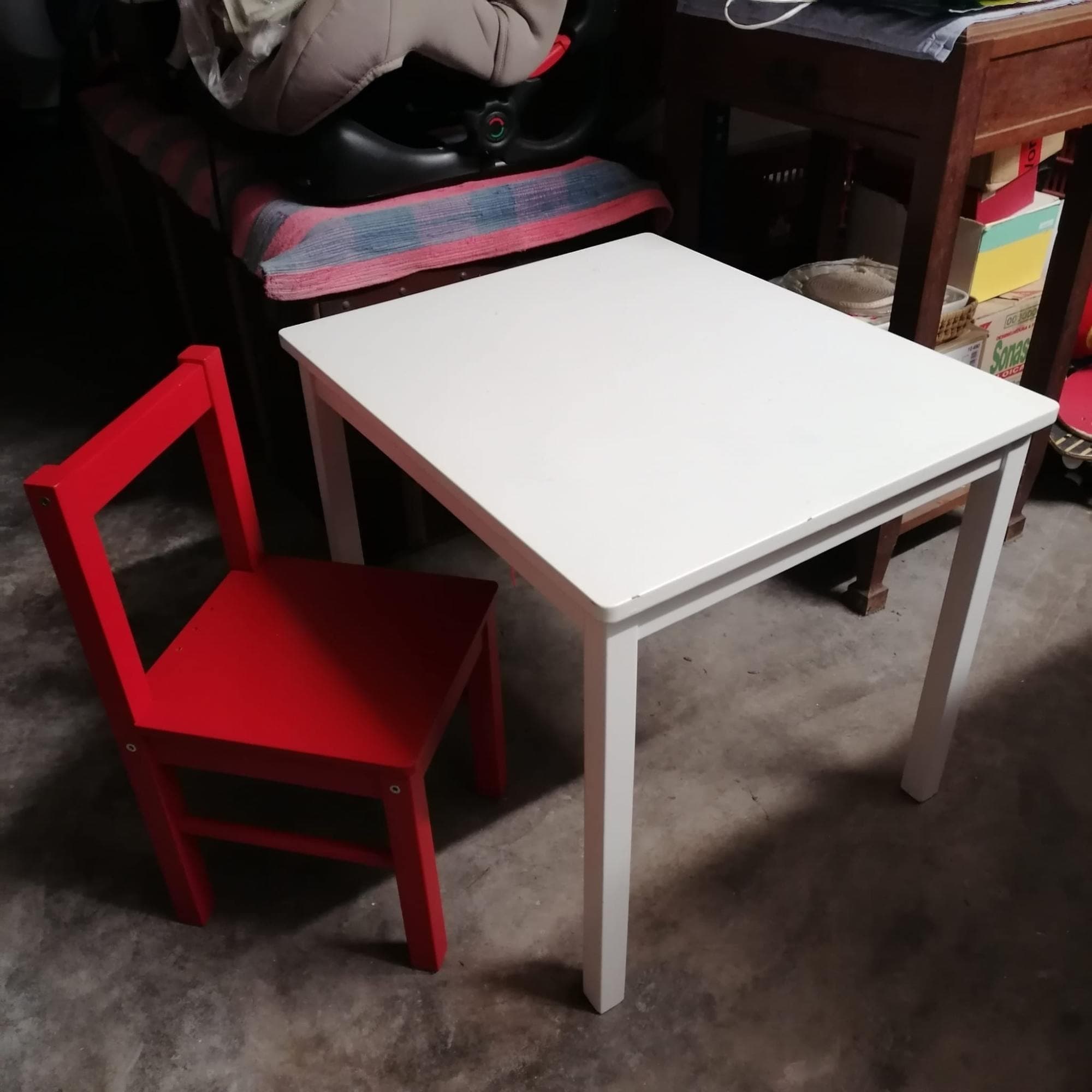 CADEIRA+MESA KRITTER Children's chair, white, Width: 27 cm