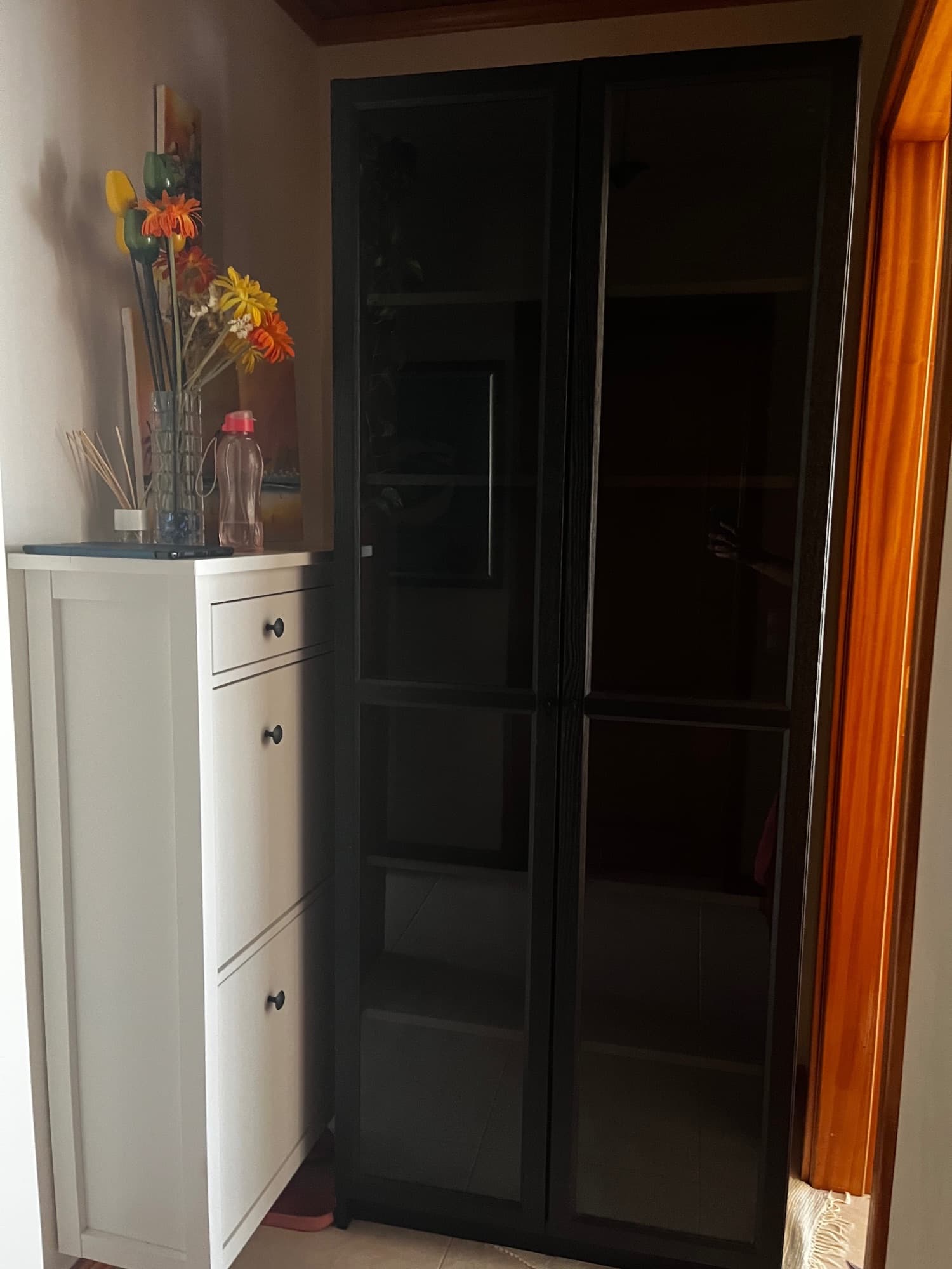 BILLY / OXBERG bookcase, black-brown