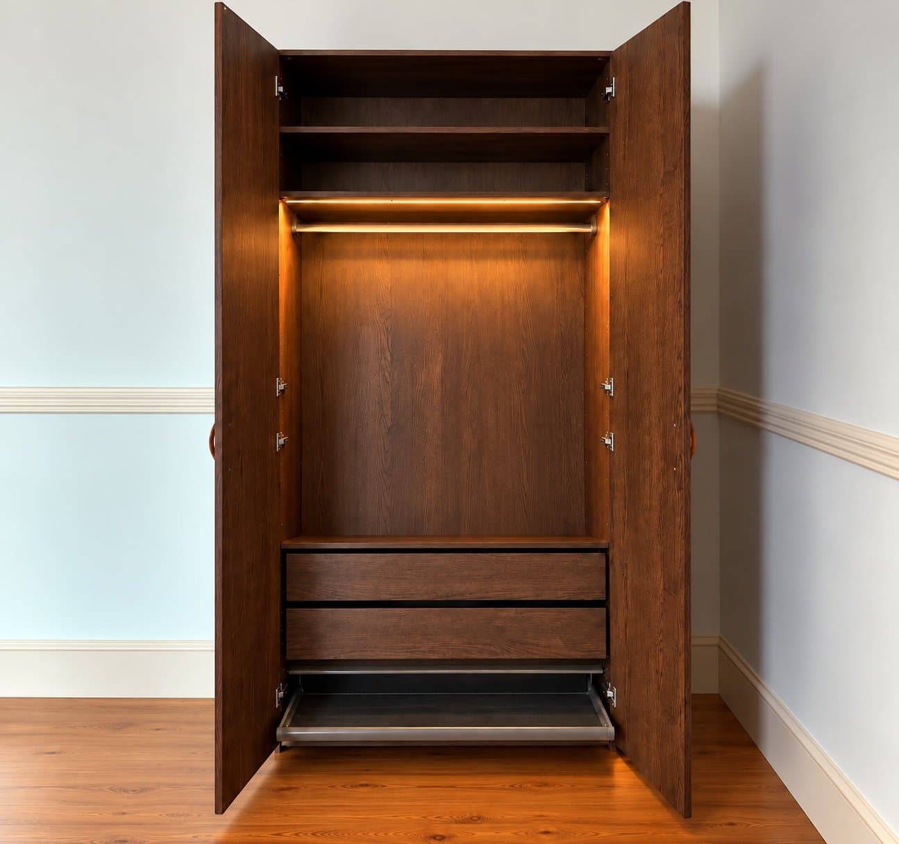 PAX wardrobe frame, white stained oak effect, 100x58x236 cm