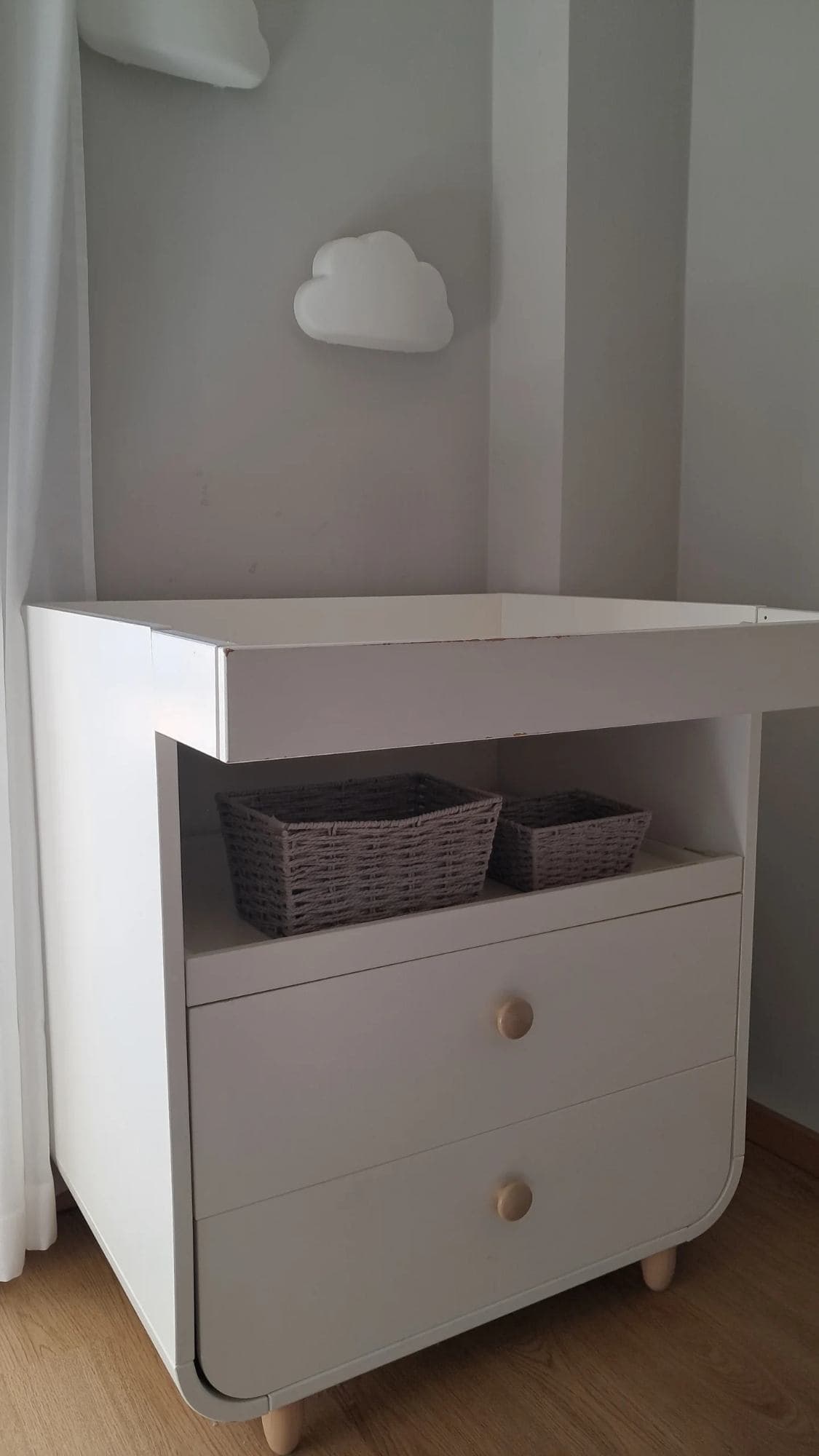 MYLLRA changing table with drawers, white, 85x79x97 cm