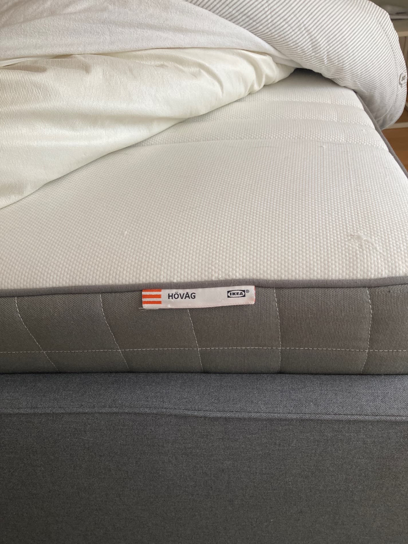 HÖVÅG pocket sprung mattress, firm/dark grey