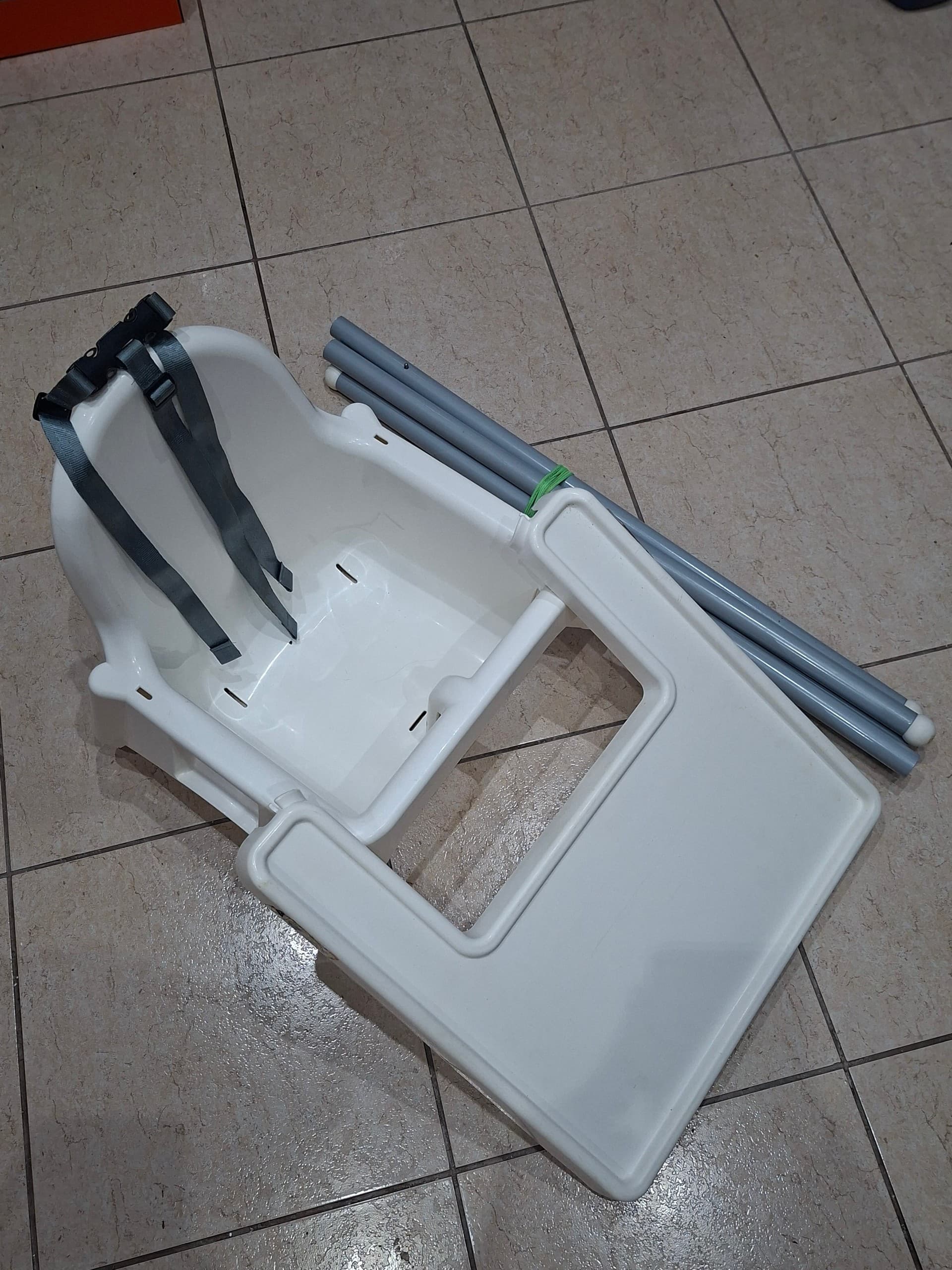 ANTILOP highchair with tray, white/white