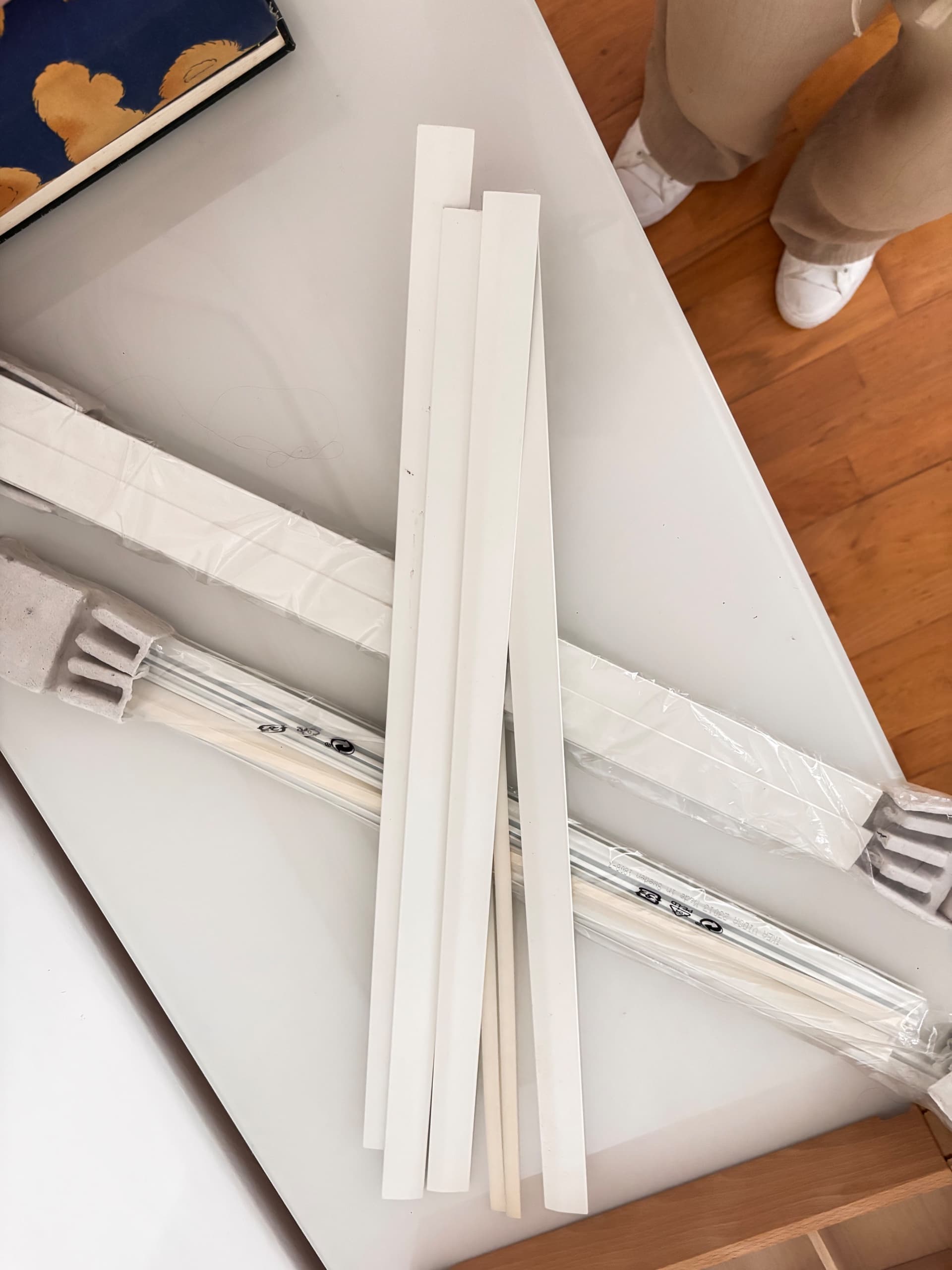 3 CALHAS VIDGA calha simples, inclui ferragens de teto/branco, 140 cm