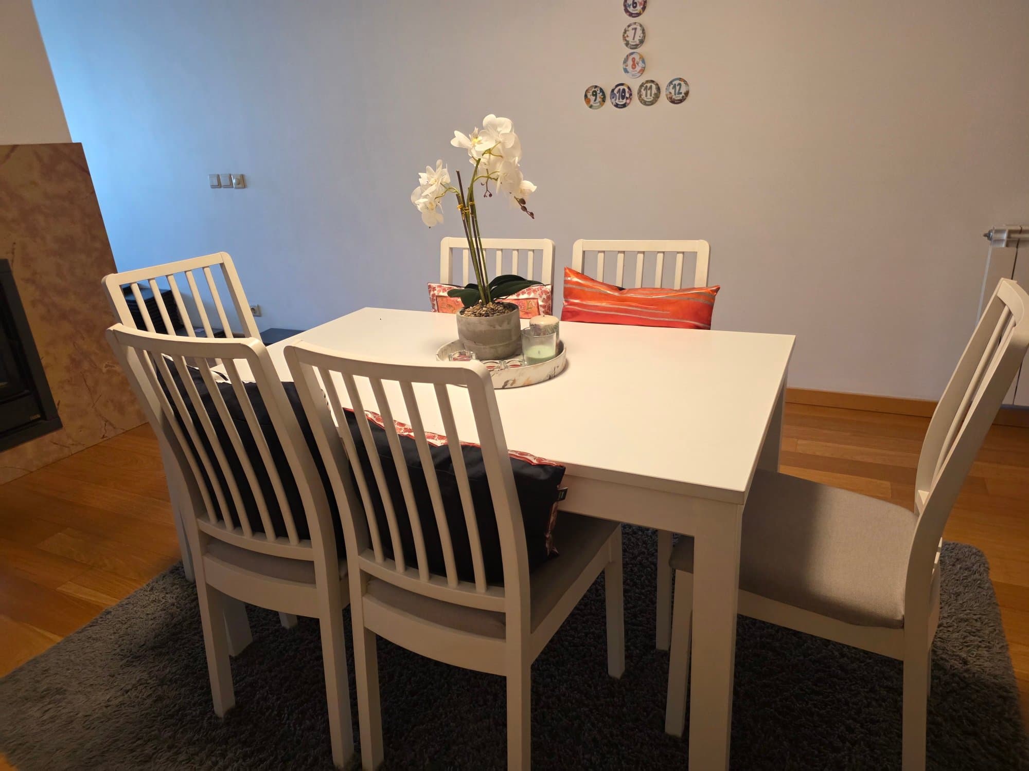 ÅLHULT / ÅLHULT table and 6 chairs, beige/brown/Kabusa light beige beige, 170/220x80 cm