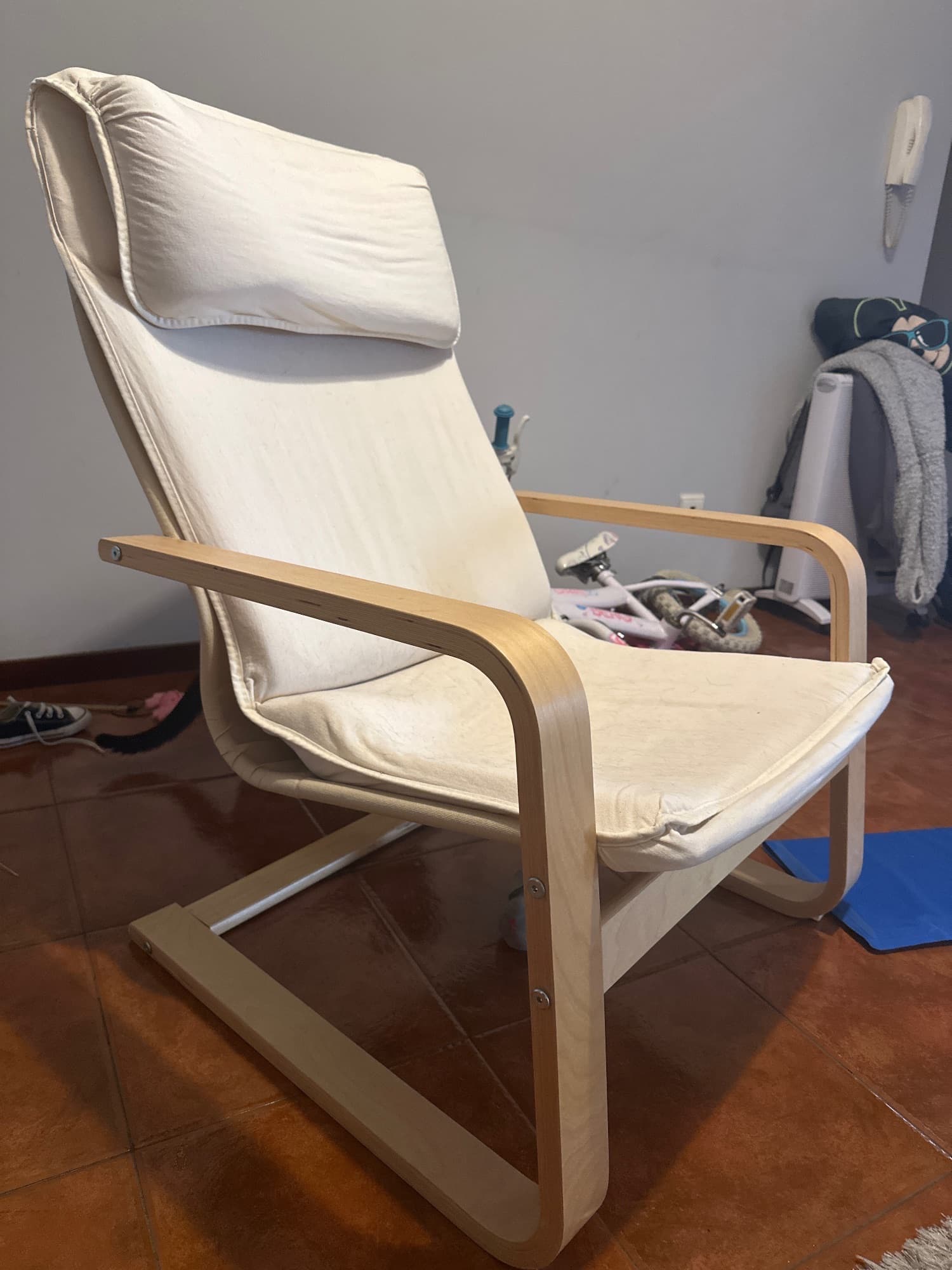 Cadeiras armchair, birch veneer/Kelinge beige