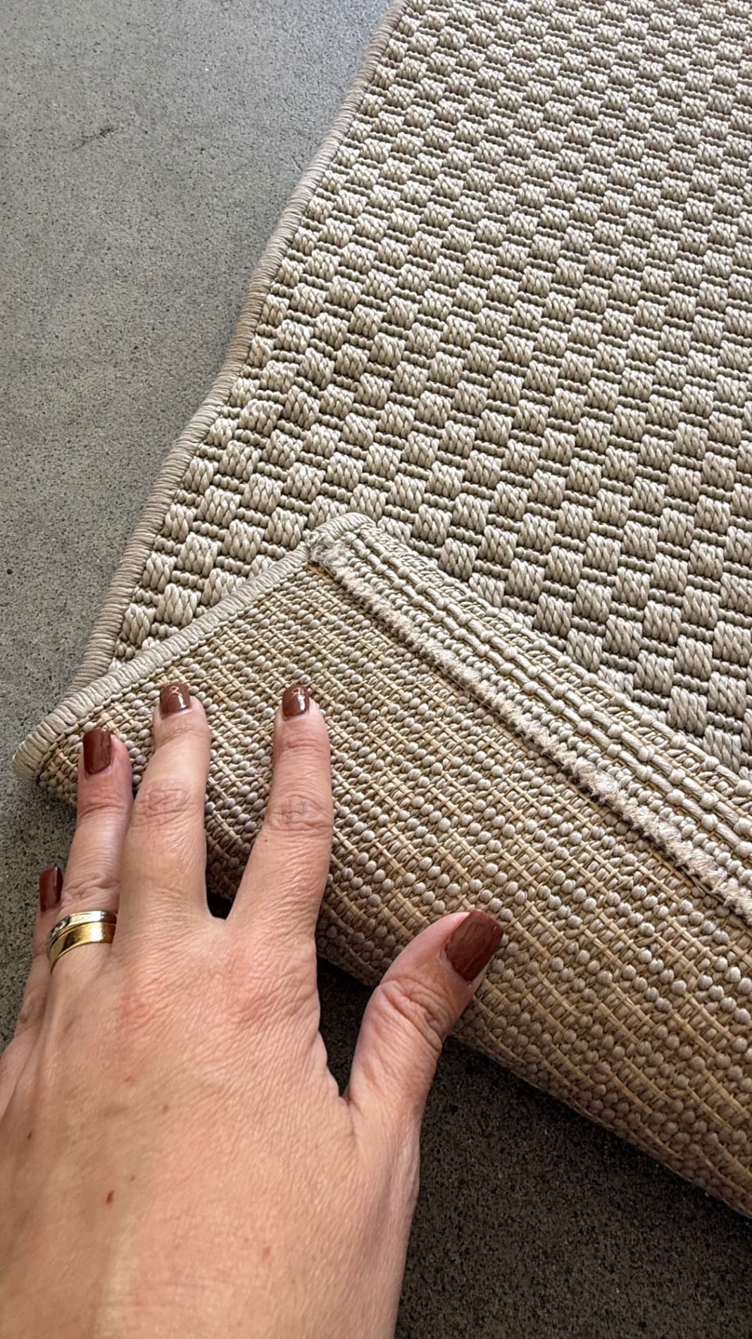 MORUM rug flatwoven, in/outdoor, beige, 120x180 cm